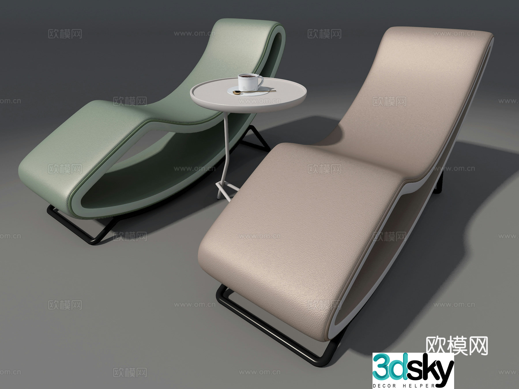 3d model of recliner