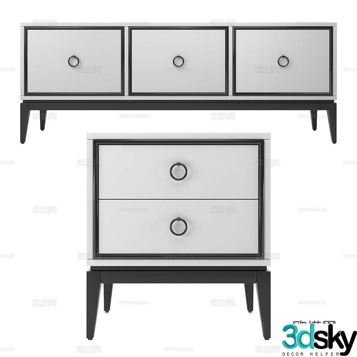 3d model of chest of drawers