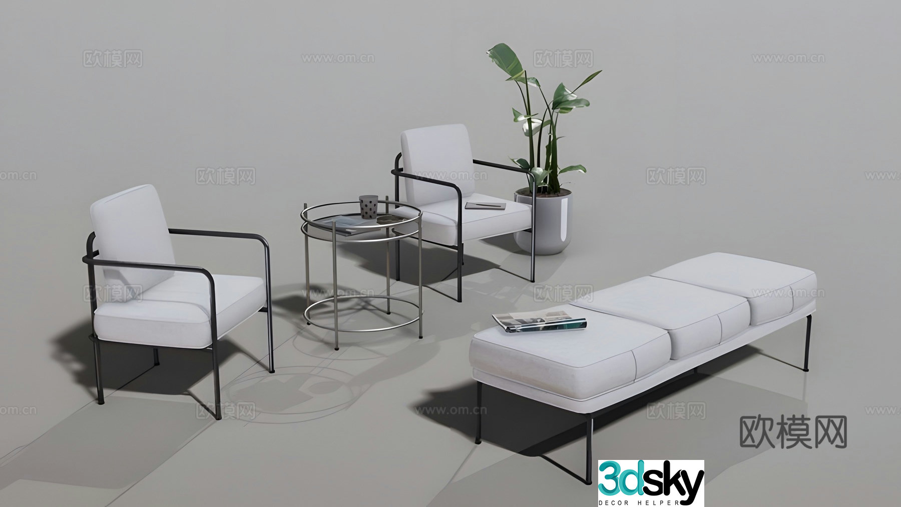 Furniture combination 3D model