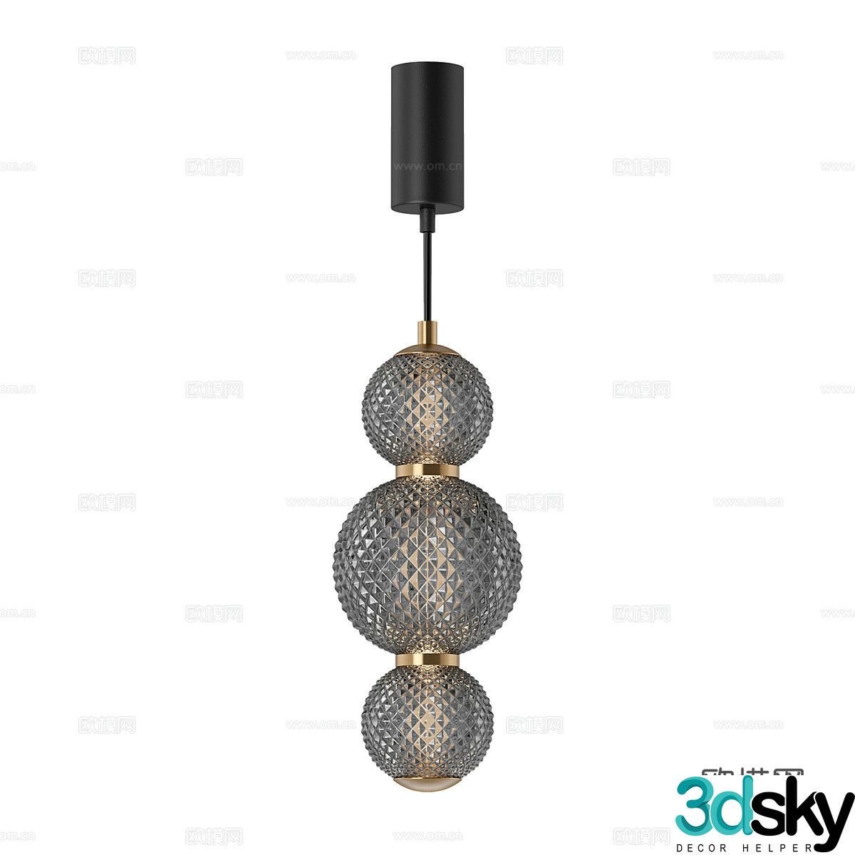 Modern simple chandelier chandelier simple chandelier restaurant chandelier glass chandelier 3d model