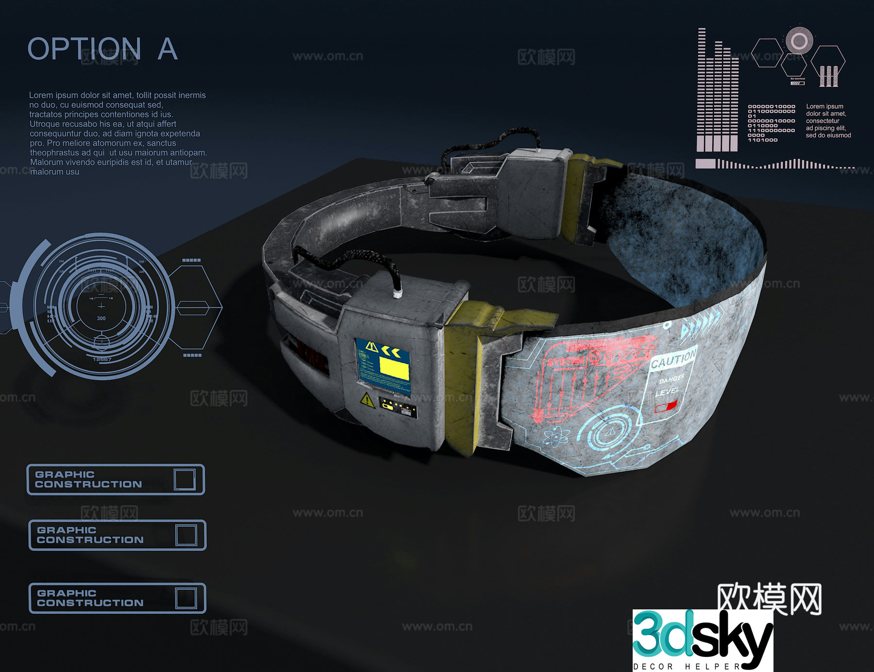 Tech glasses 3D model