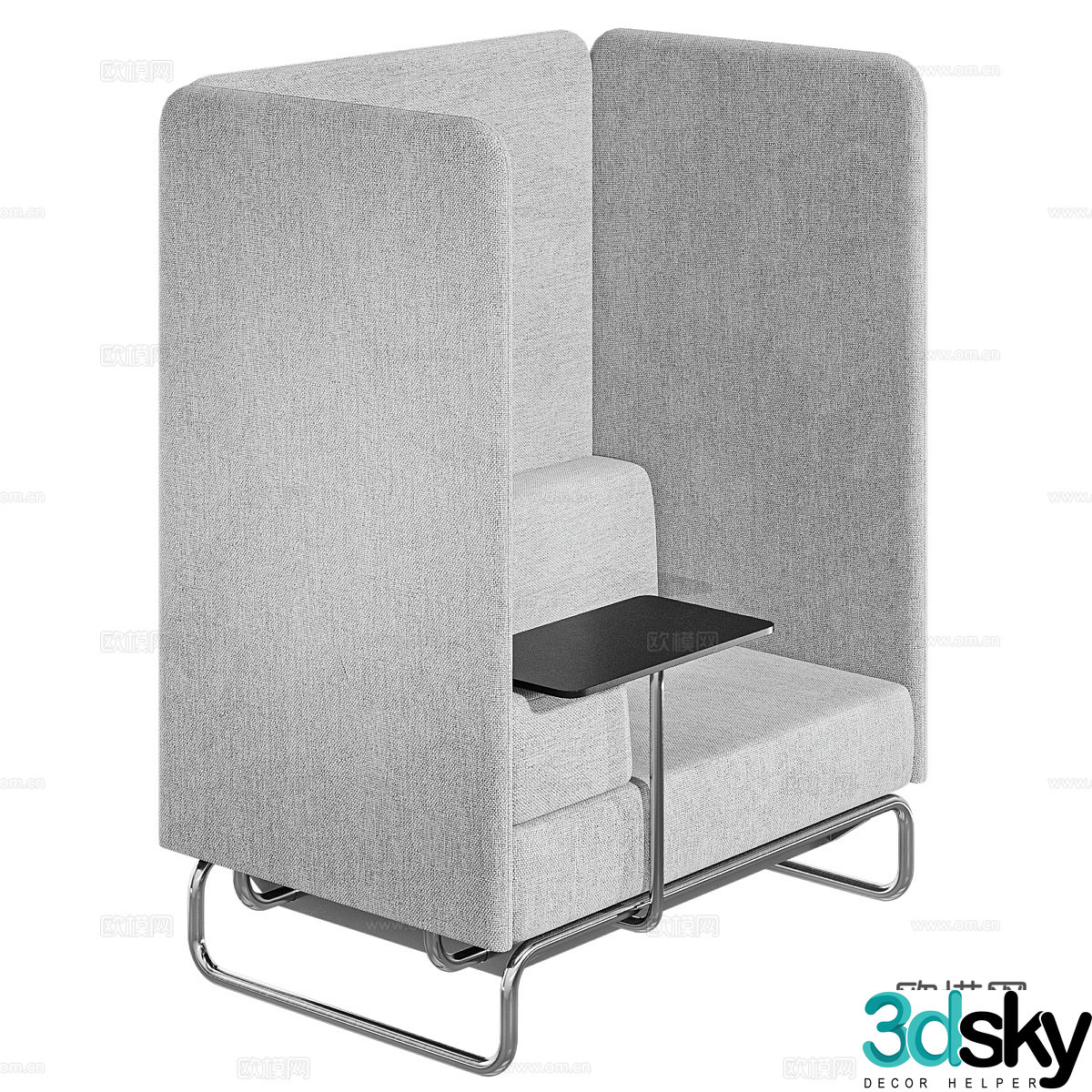 Sofa coffee table combination 3D model
