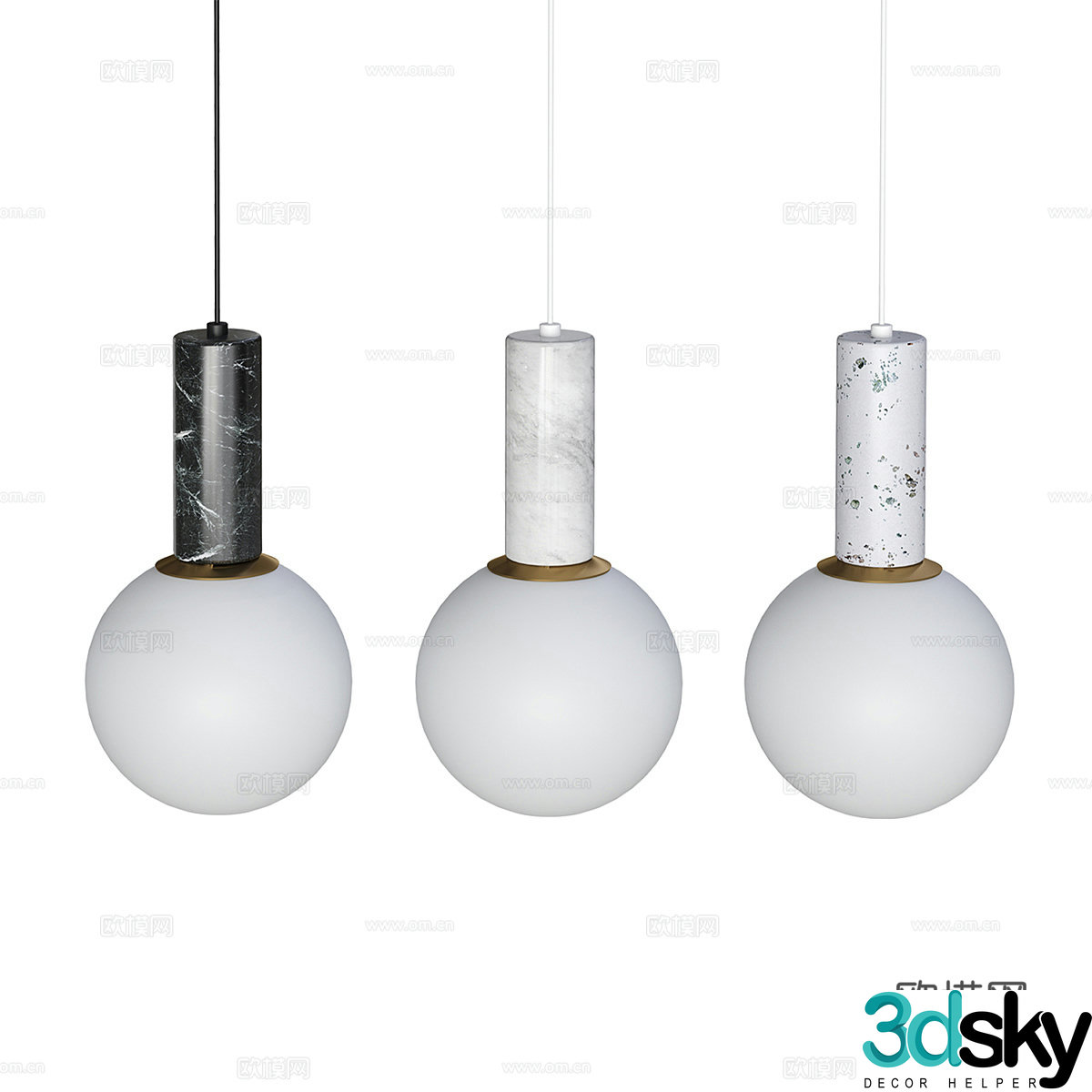 Modern simple chandelier chandelier simple chandelier dining chandelier living room chandelier spherical chandelier 3d model