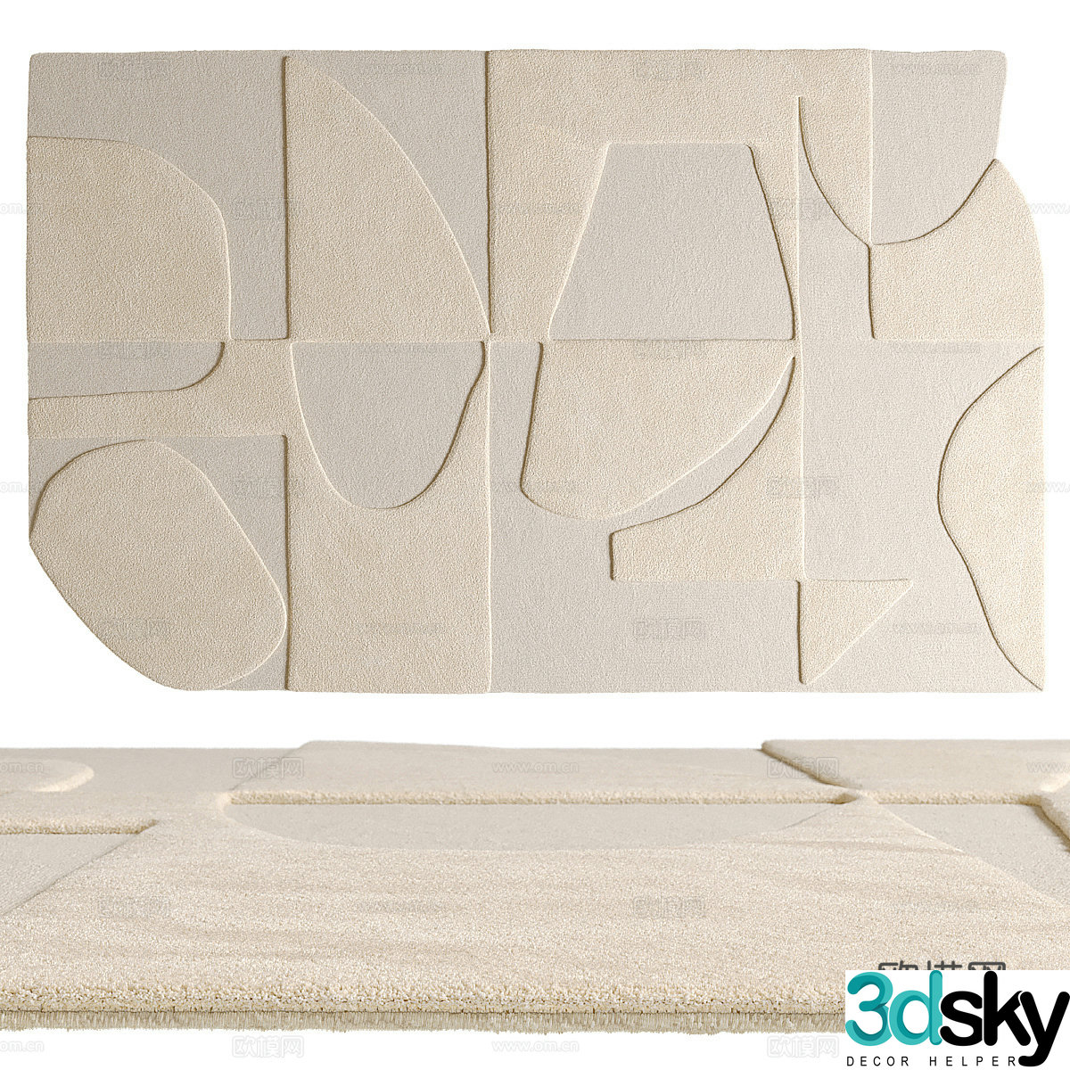 Square carpet 3d model