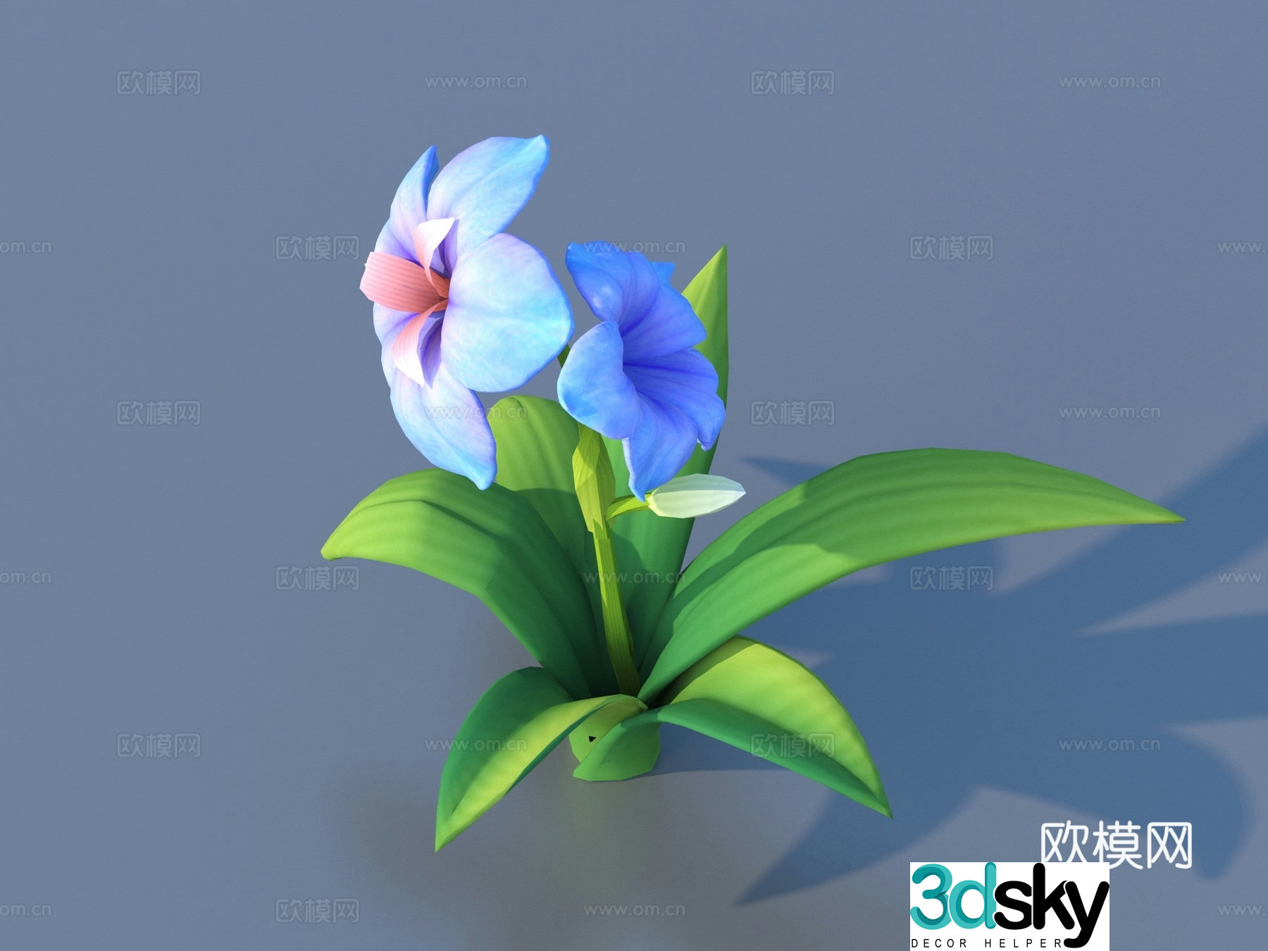 Cartoon Plants Shrub Flowers and Plants 3d Model