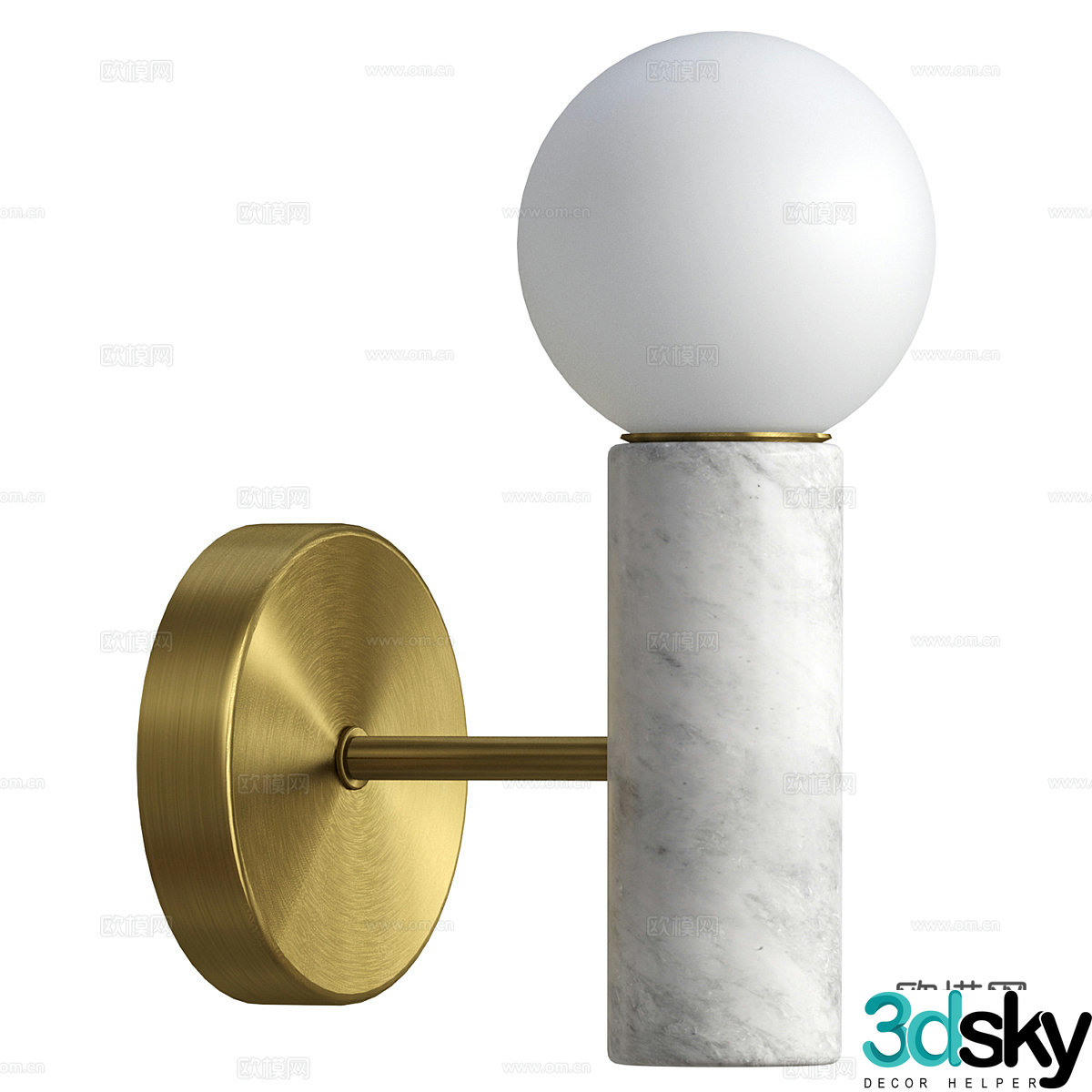 Modern simple and light luxury wall lamp Wall lamp Simple and light luxury wall lamp Lamp 3D model