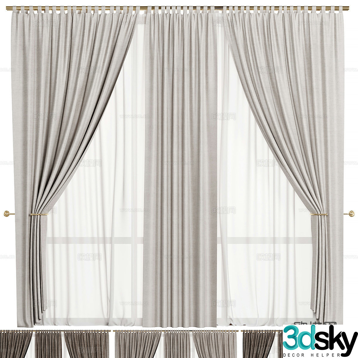 Curtain 3d model