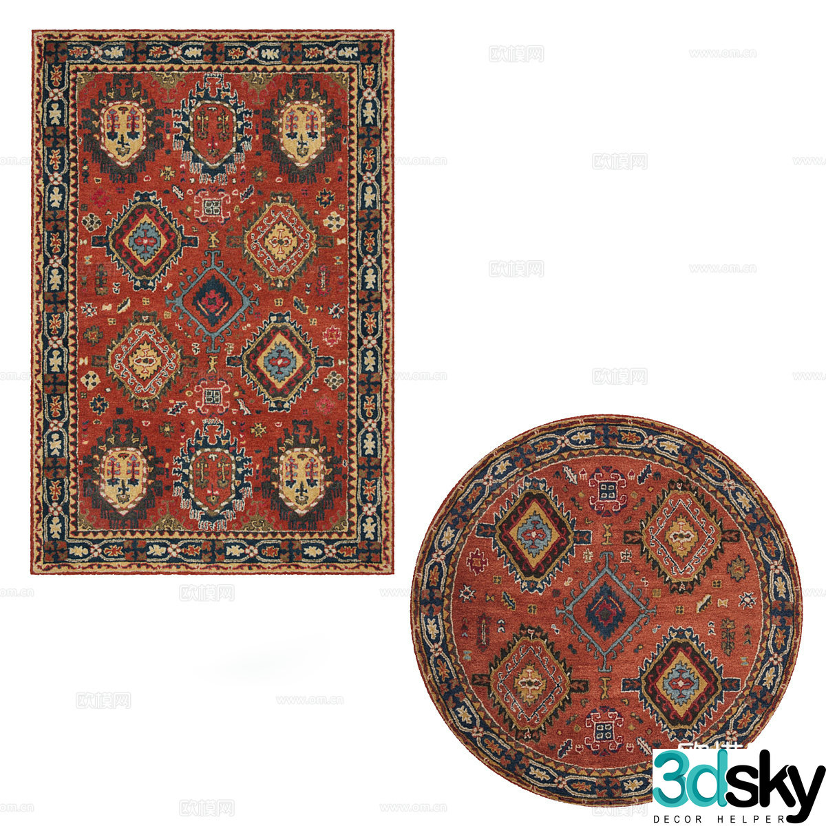 Square carpet 3d model