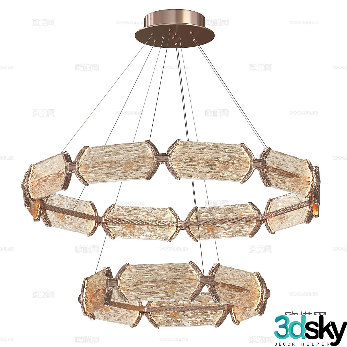 Modern simple chandelier chandelier simple chandelier living room chandelier glass chandelier lamp 3d model