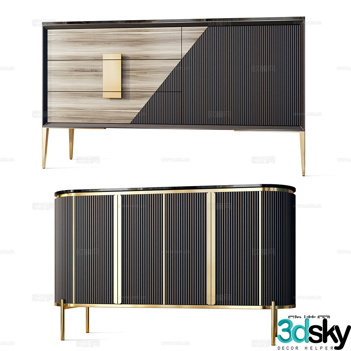 3d model of chest of drawers