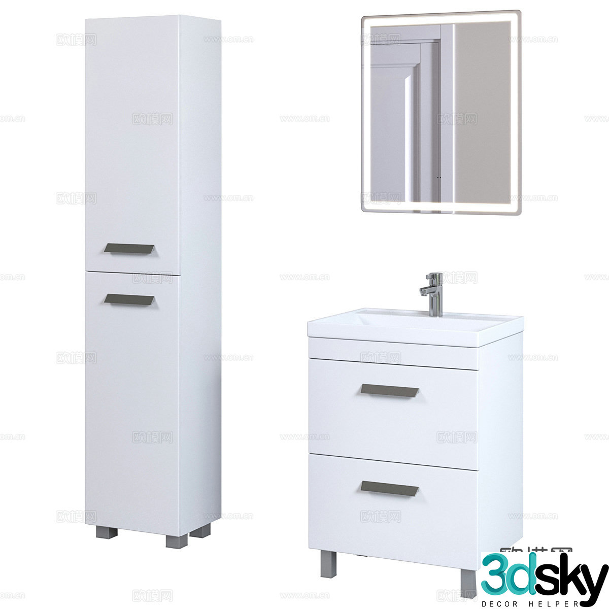 Modern simple hand washbasin washbasin cabinet Simple basin cabinet 3D model