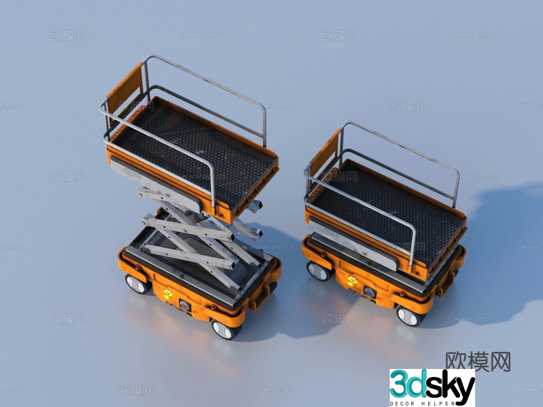 Lifting platform Lift hardware mechanical parts cabin components 3D model