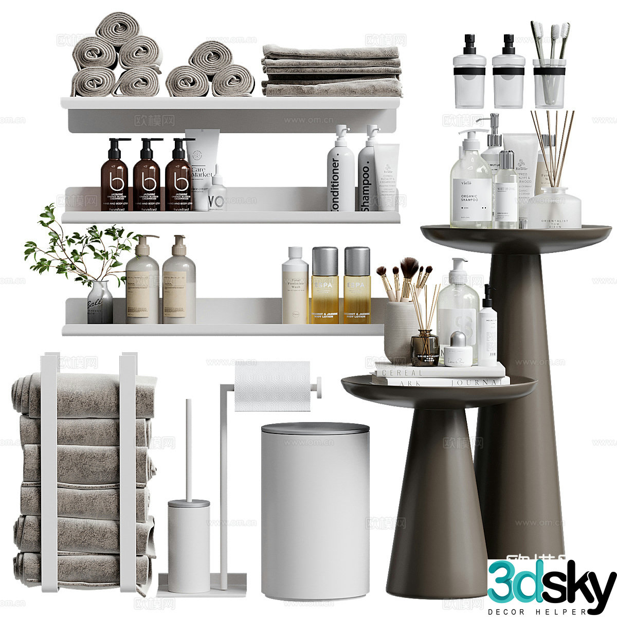 Bathroom small pieces 3D model