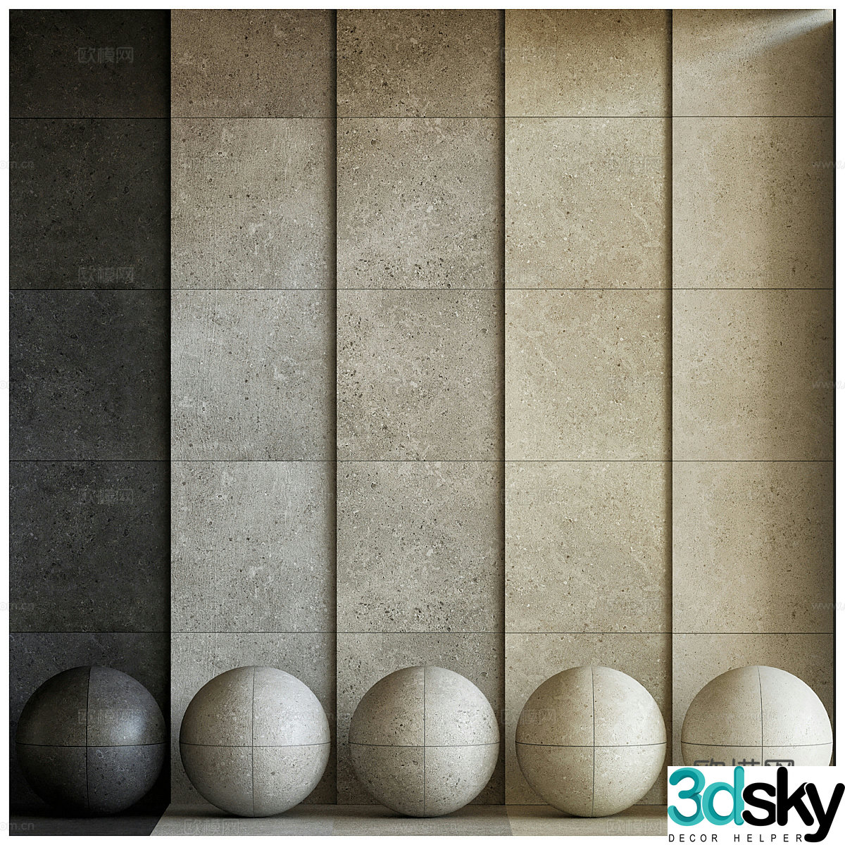 Terrazzo Antique Brick 3D Model