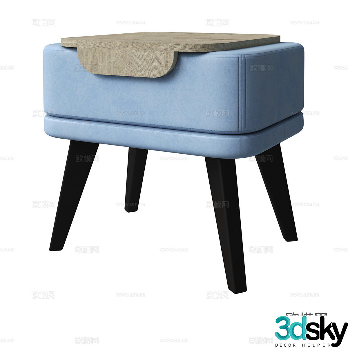 Nordic simple stool simple stool chair casual chair restaurant stool 3d model