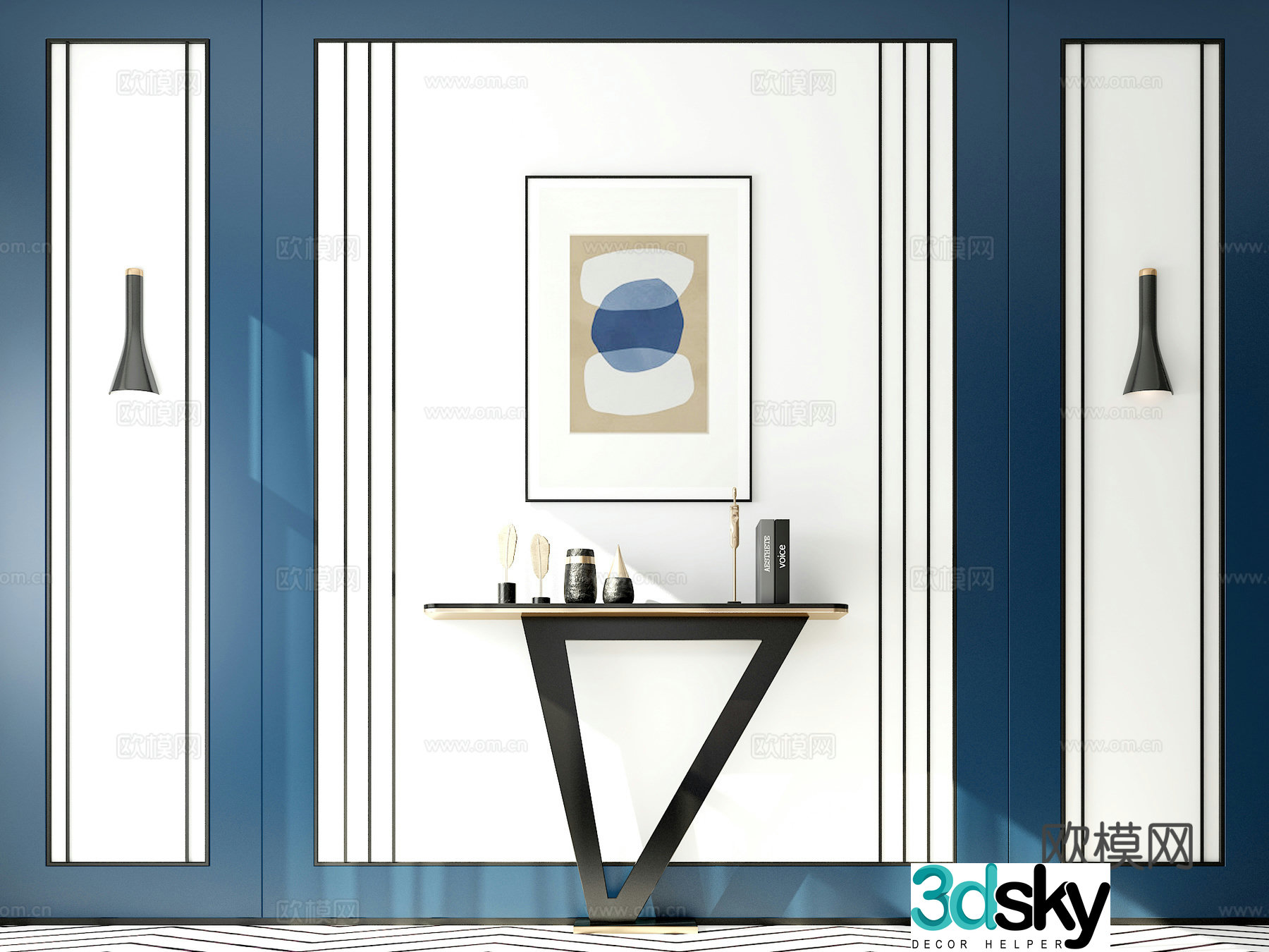 Modern entrance 3D model