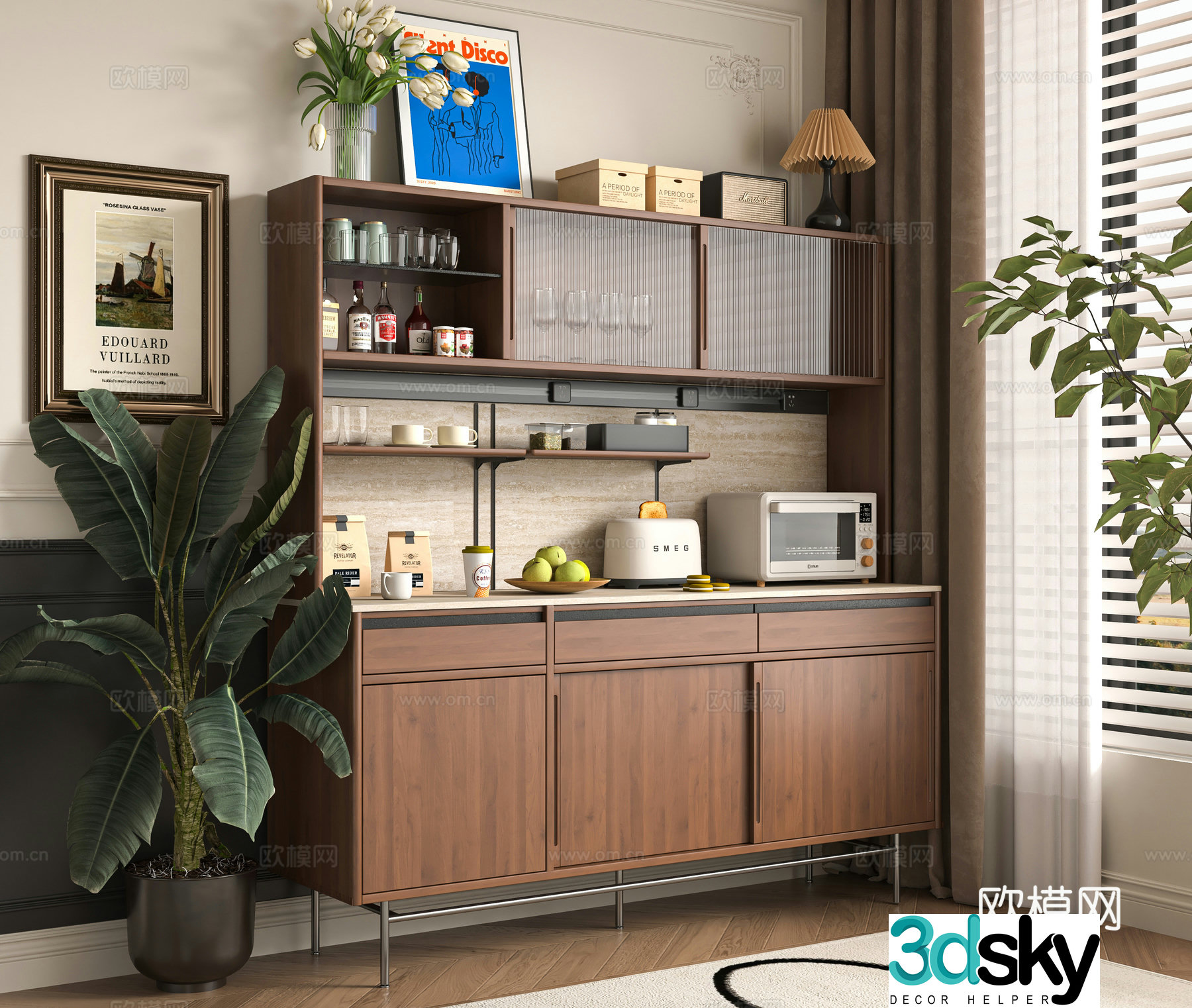Middle-aged sideboard 3D model