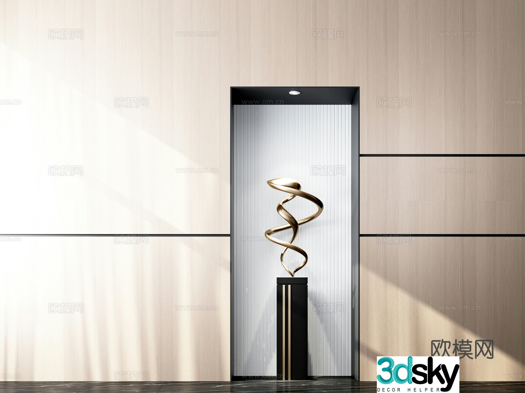 Modern metal ornament 3d model