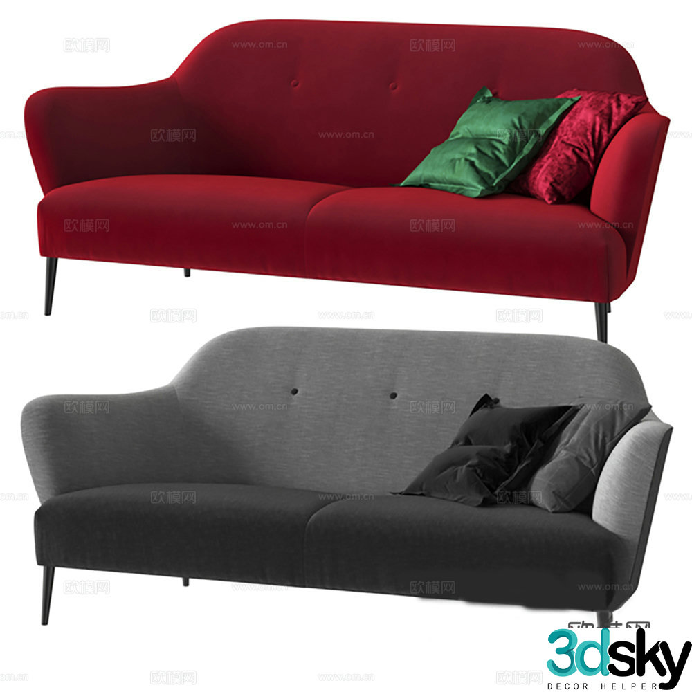 Sofa Multi-person sofa Leisure sofa Sofa chair Sofa stool 3d model