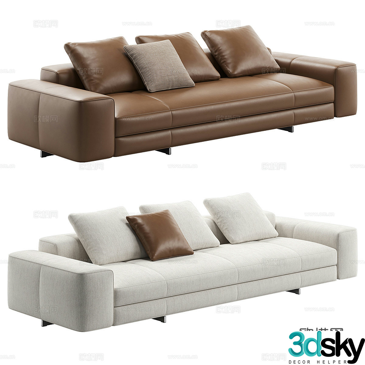 Modern Italian Yves sofa 3d model