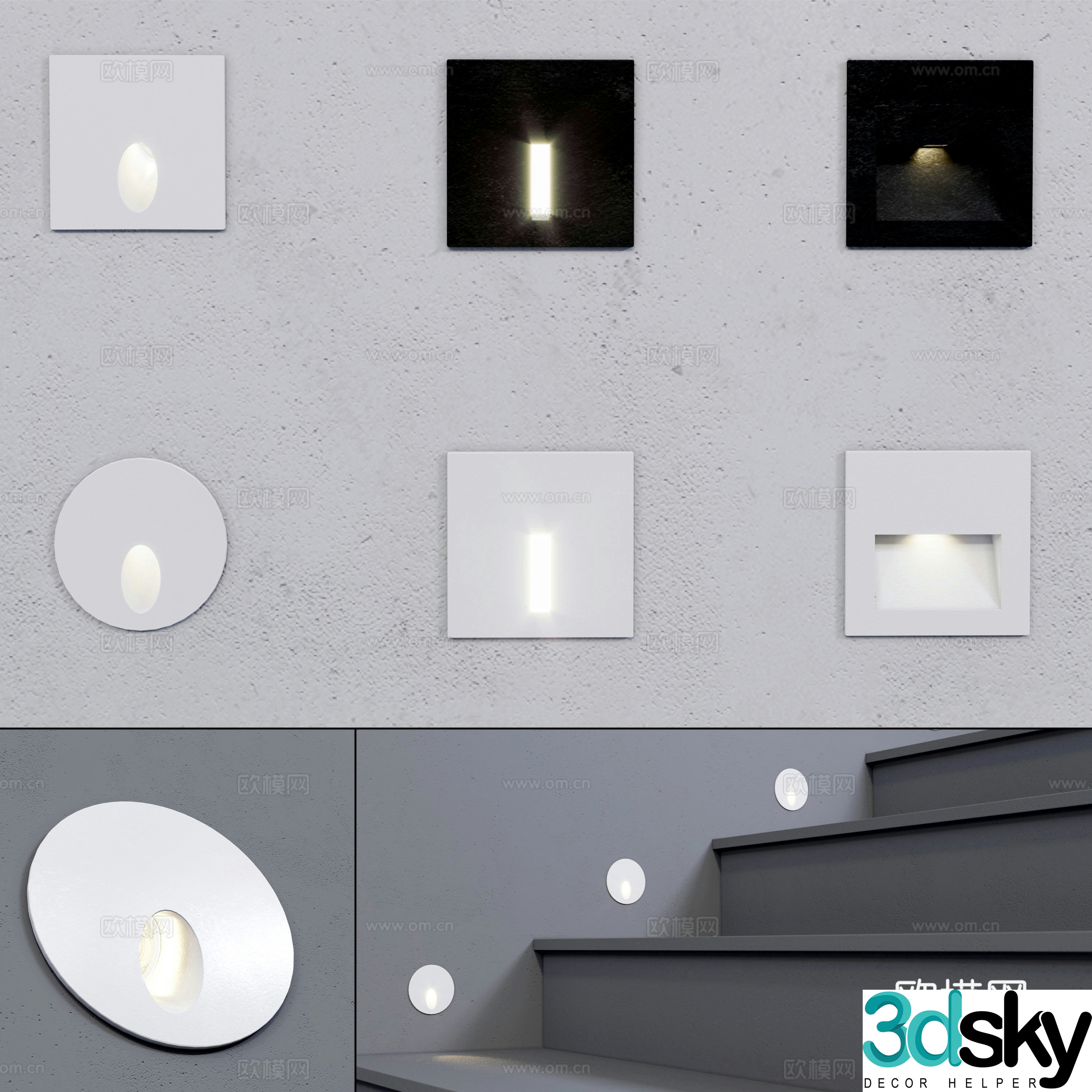 Kitchen light stair light 3d model