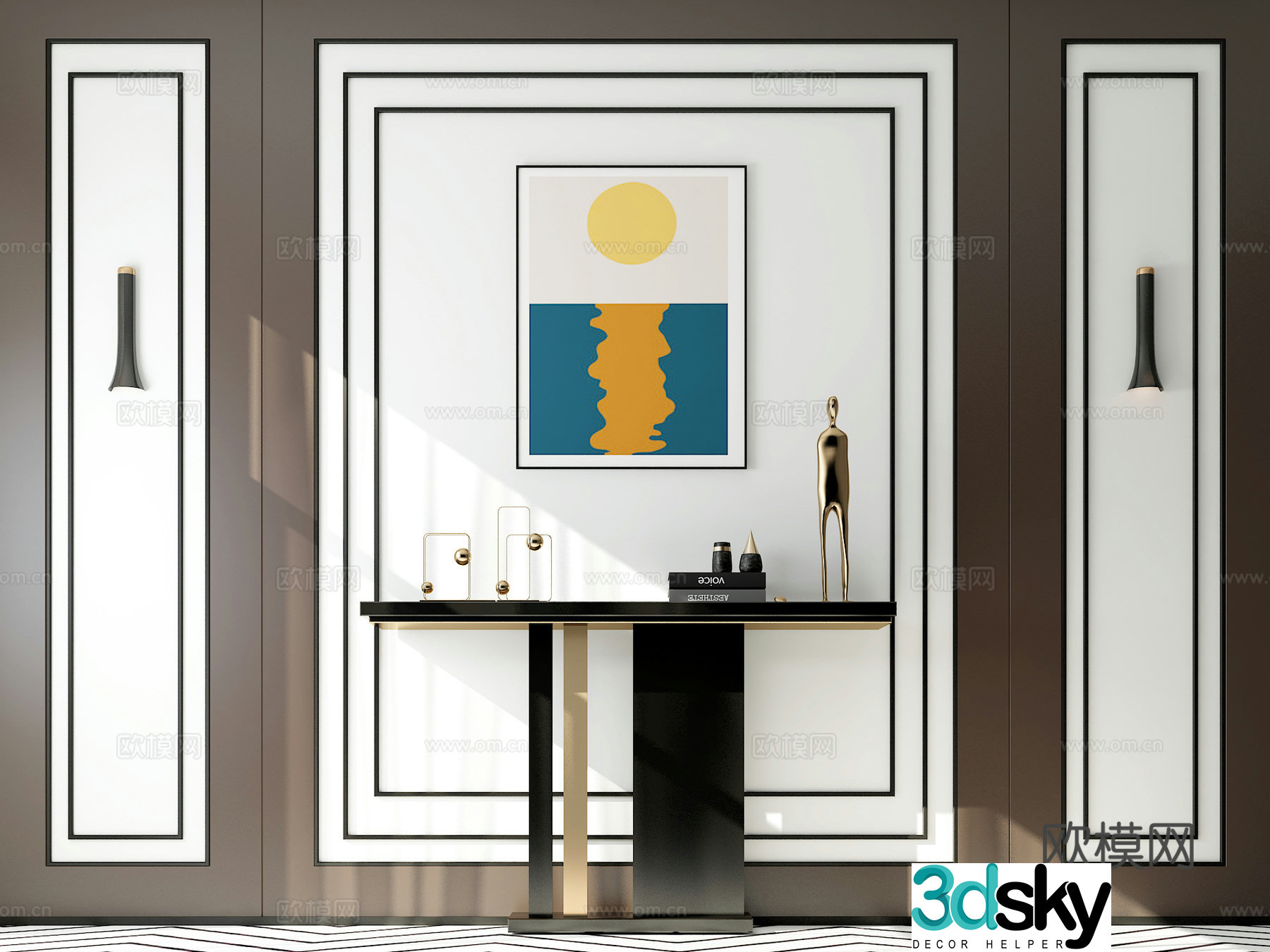 Modern entrance 3D model