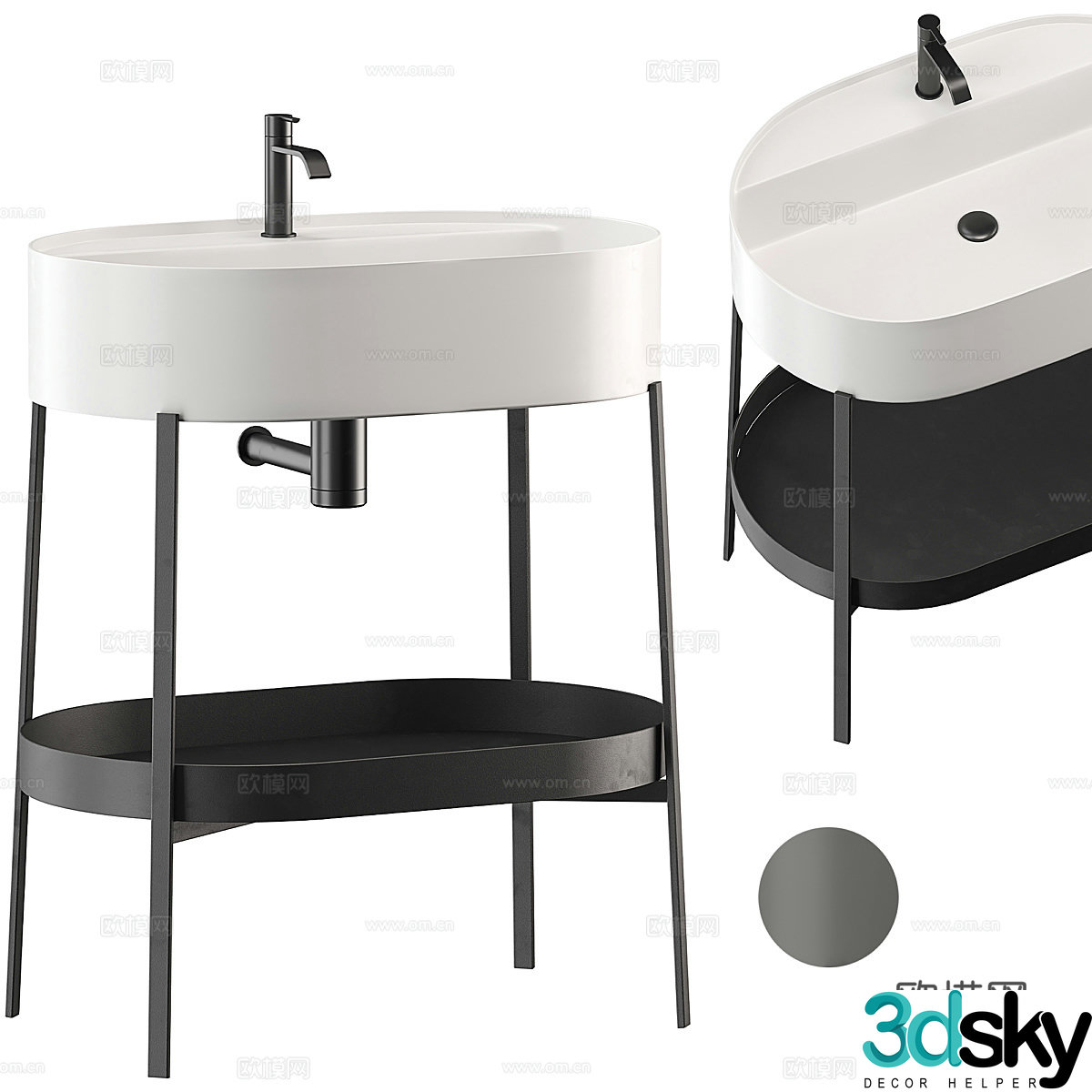 CONSOLLE NIC Wash Basin 3D Model