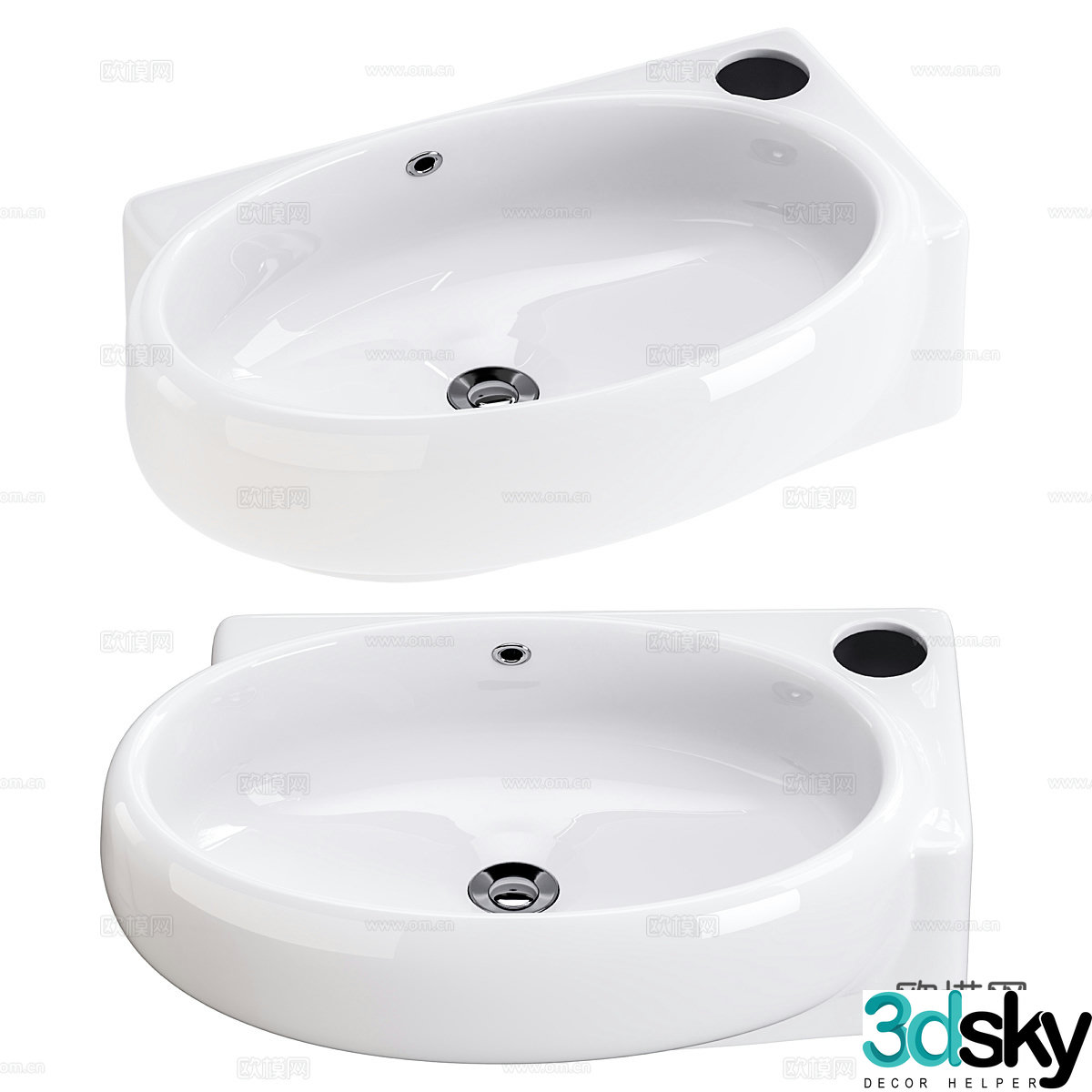 Ceramic washbasin 3D model