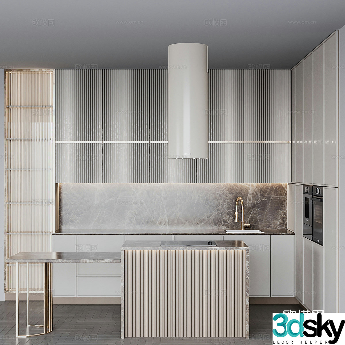 Modern light luxury cabinet 3d model