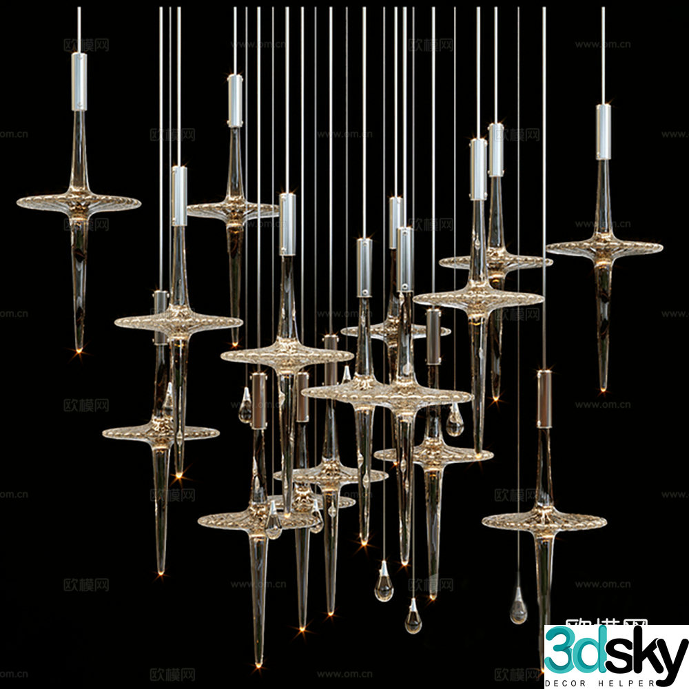 Chandelier Lamp Lighting Light Decorative Light 3D Model