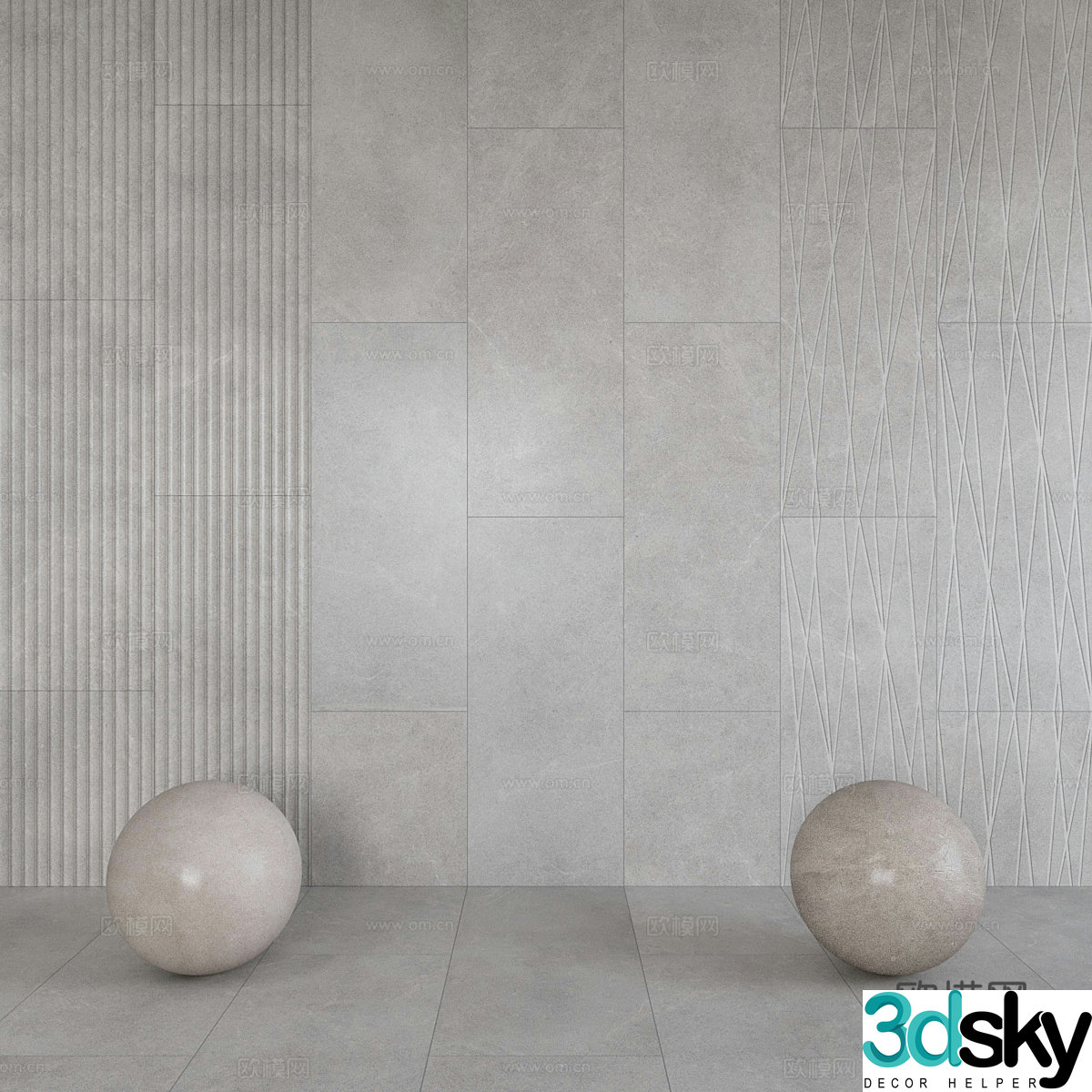 3D model of floor tiles