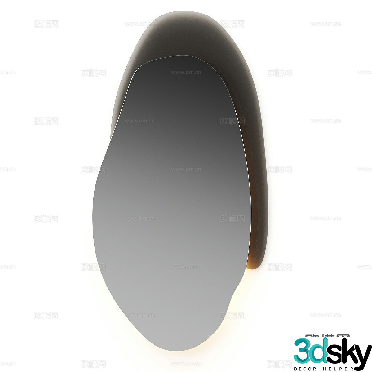 Cattelan Italia Akumal Wall Mirror 3D Model