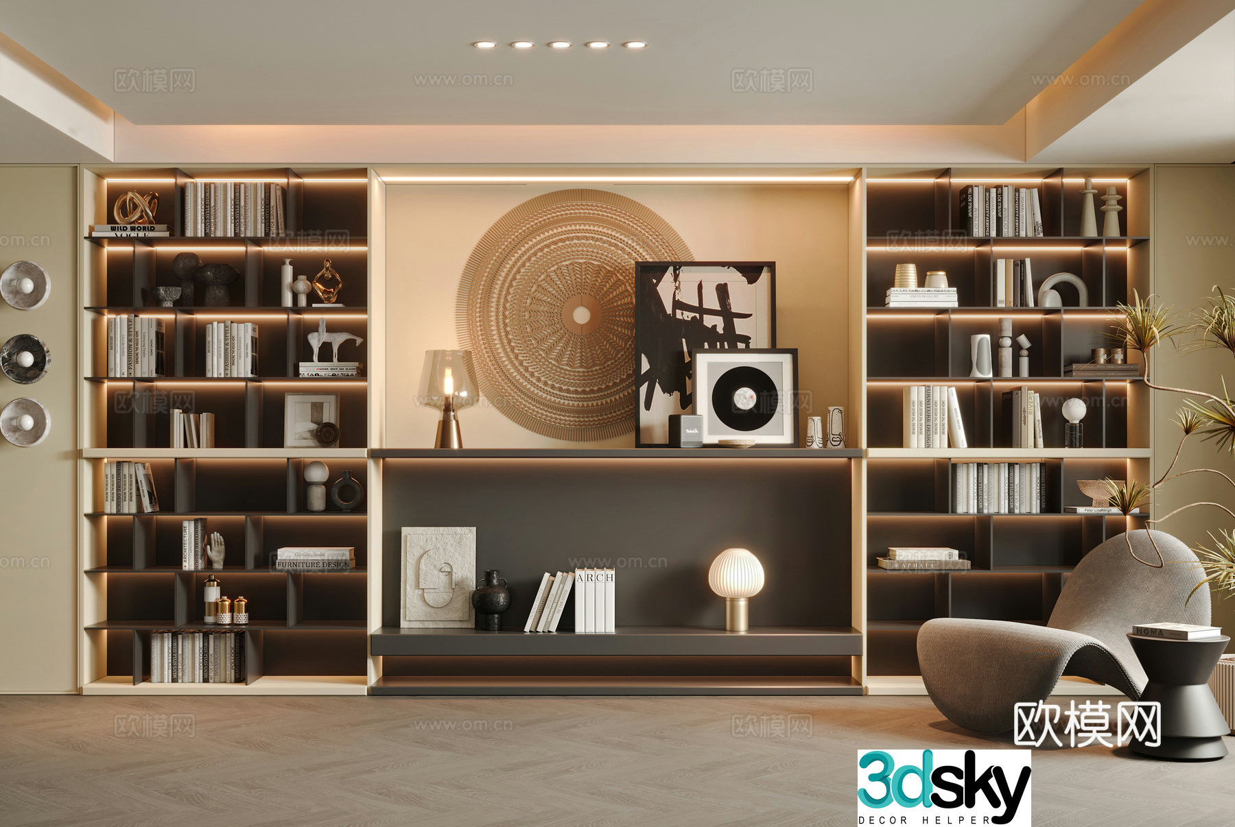 Modern French casual study 3d model