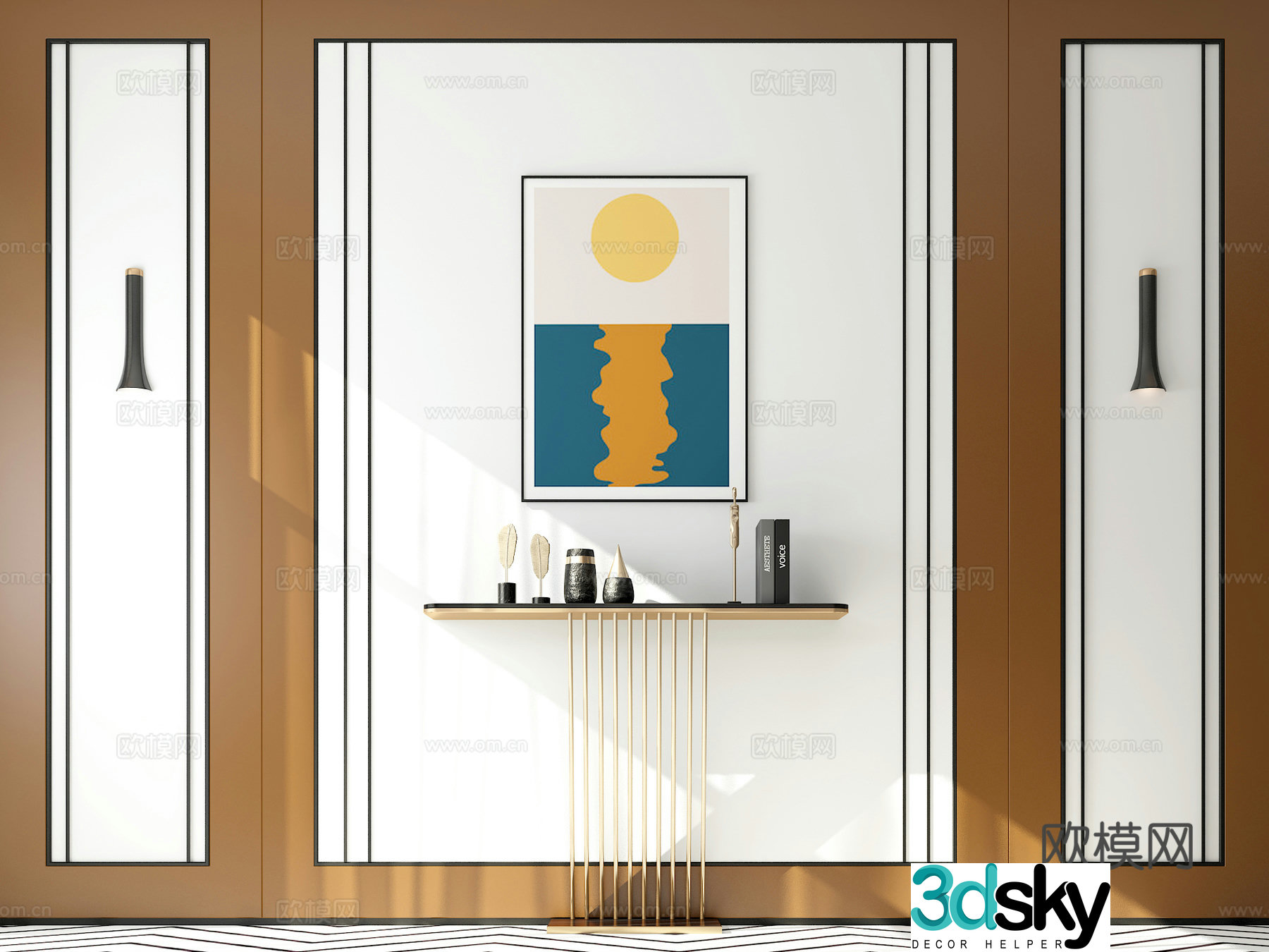 Modern entrance entrance 3D model