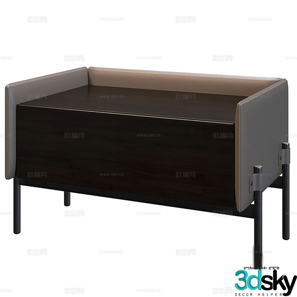 Cabinet low cabinet bedside table 3d model
