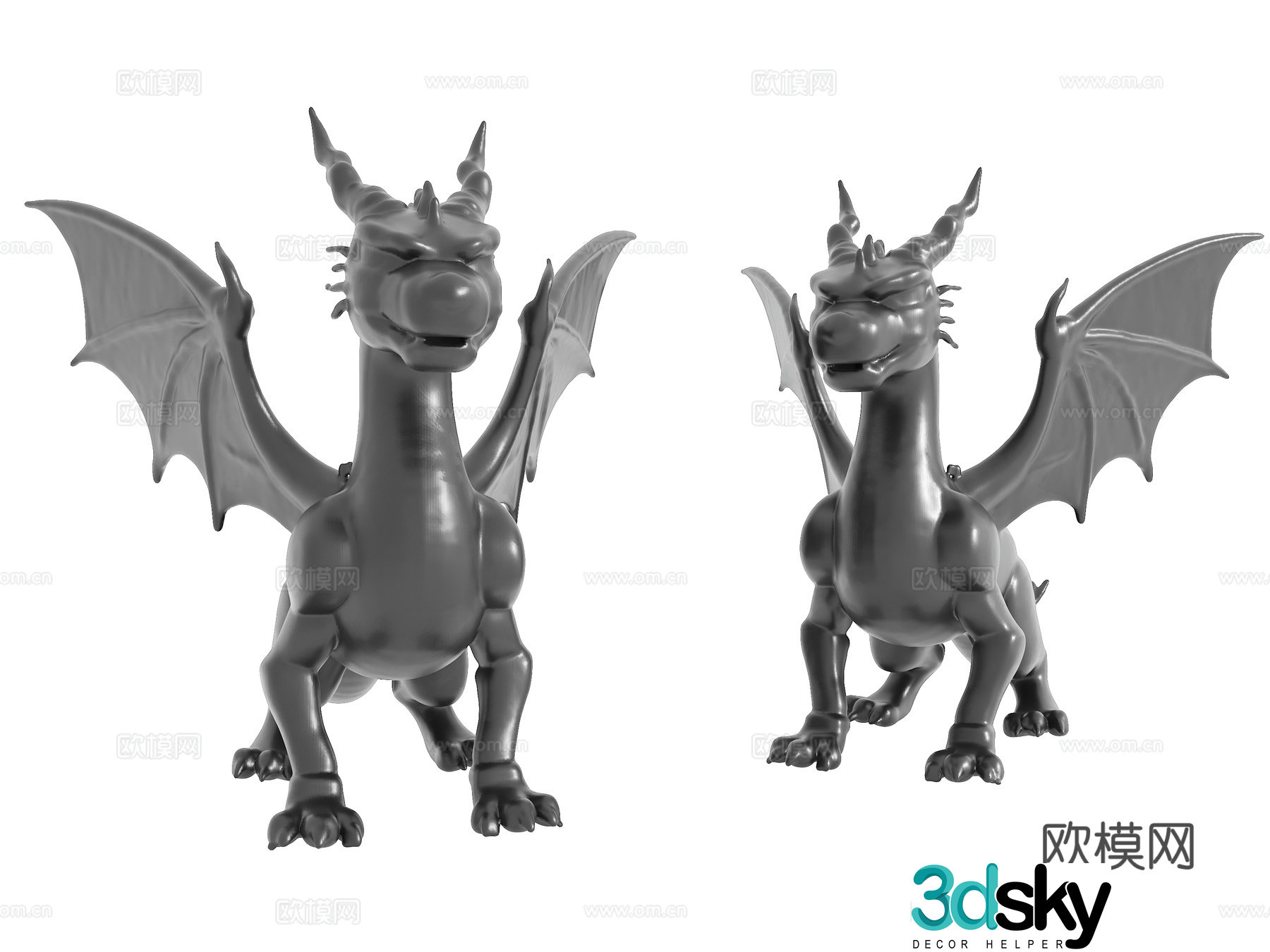Modern sculpture ornaments Dragon dragon sculpture stone sculpture 3d model
