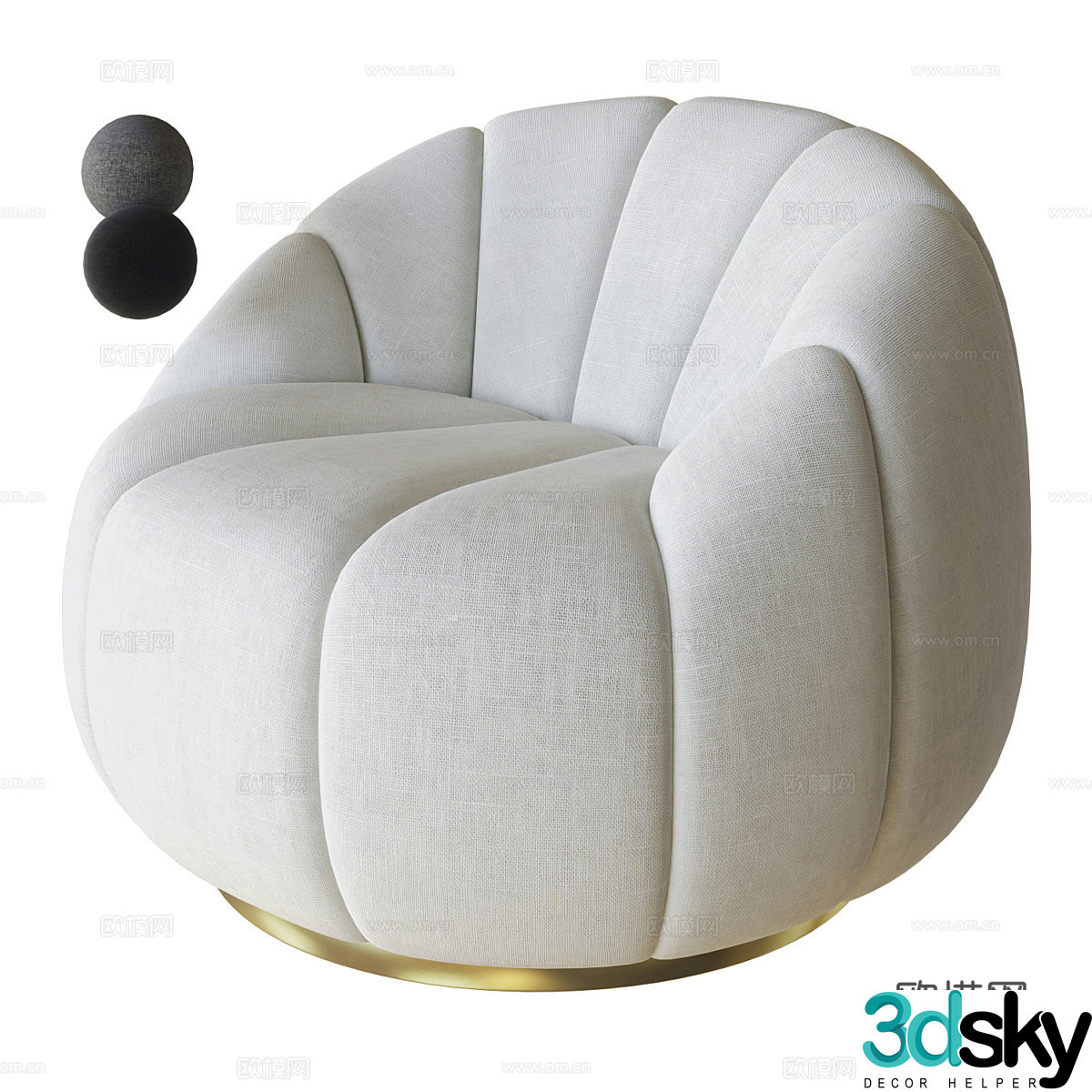 Modern light luxury casual sofa 3d model