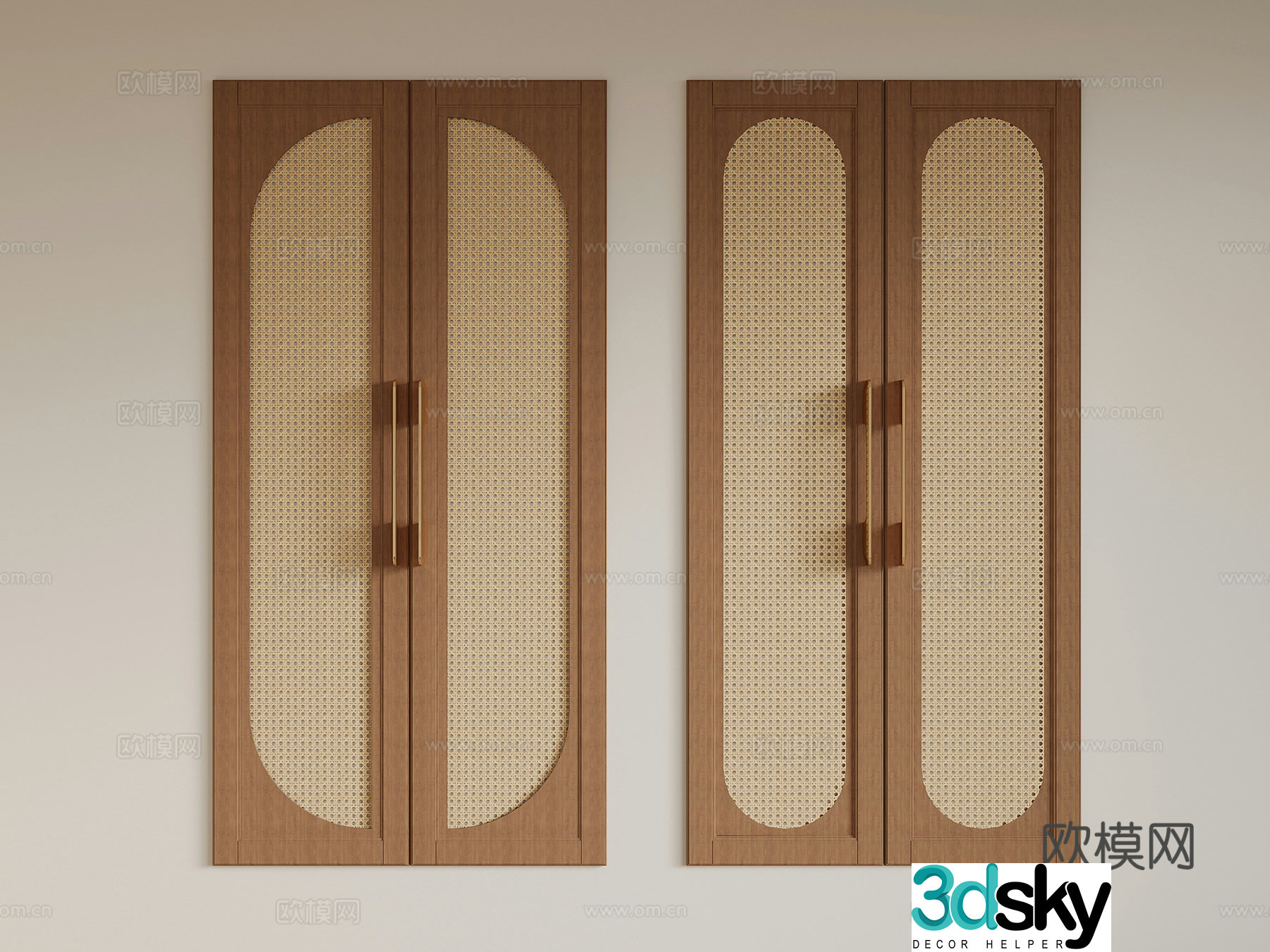 Wasabi Fengkou Door Door Panel Handle 3D Model