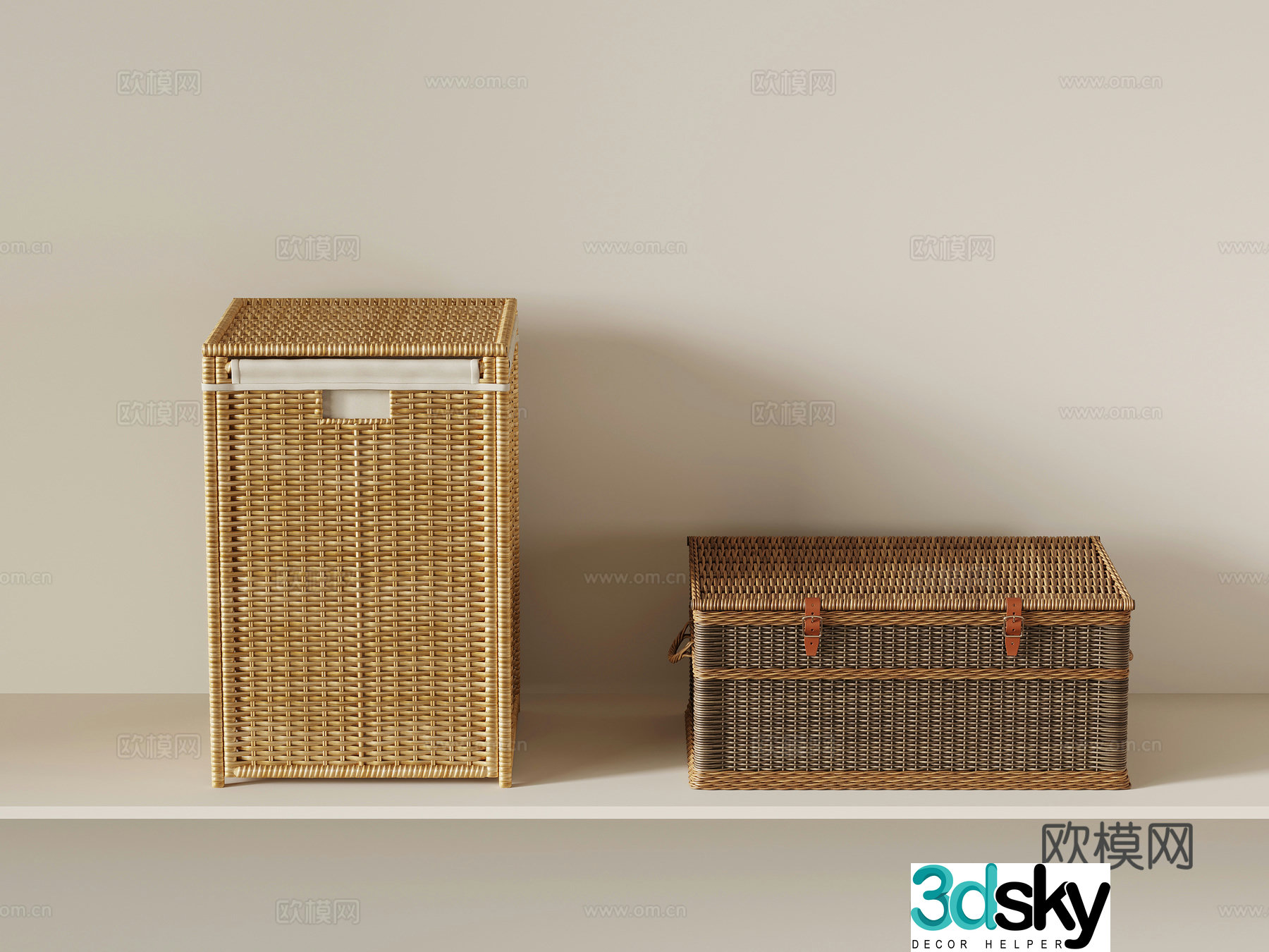 Modern dirty clothes basket dirty clothes basket 3d model