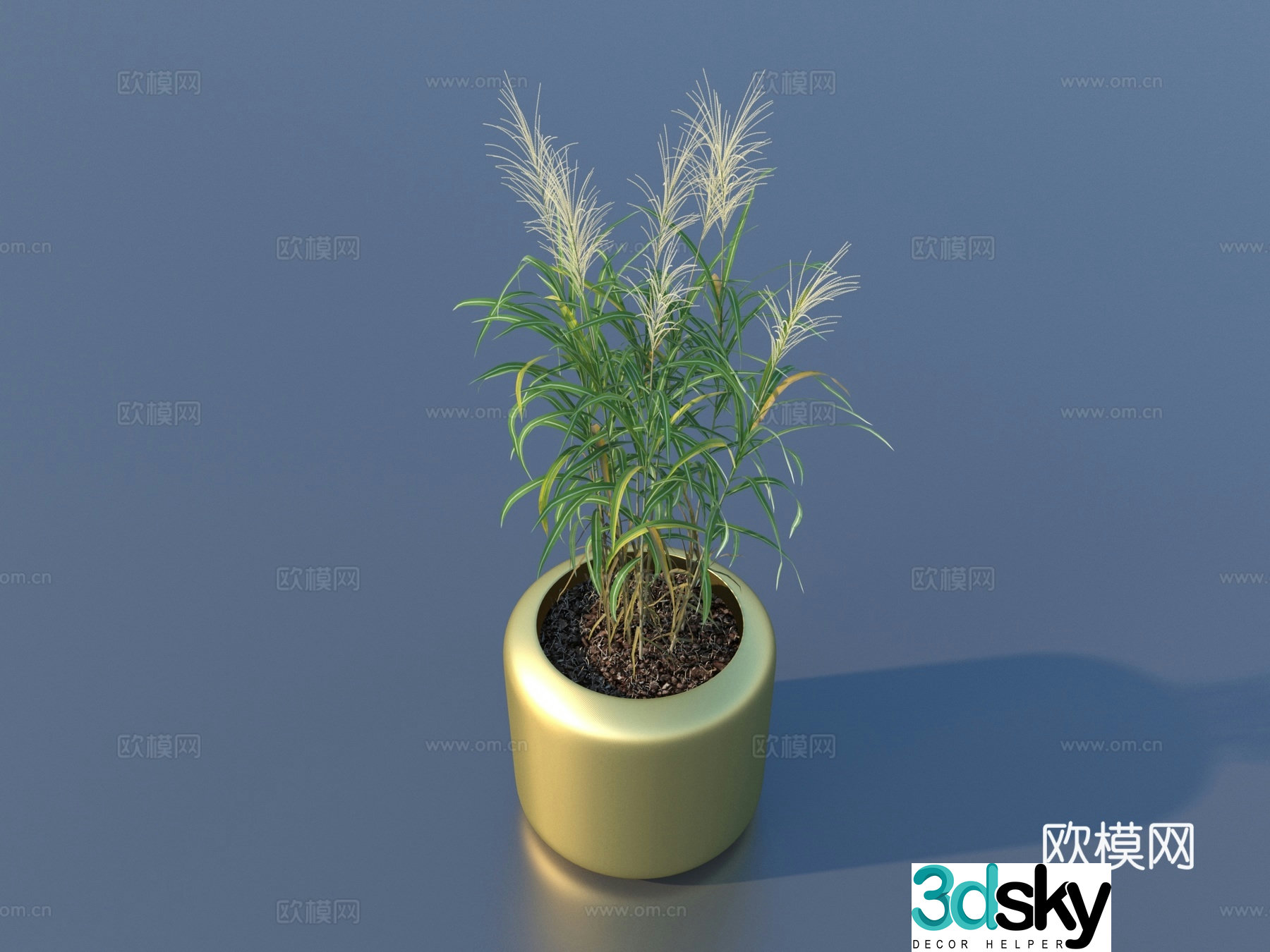 Flower pot pot green plants plant 3d model