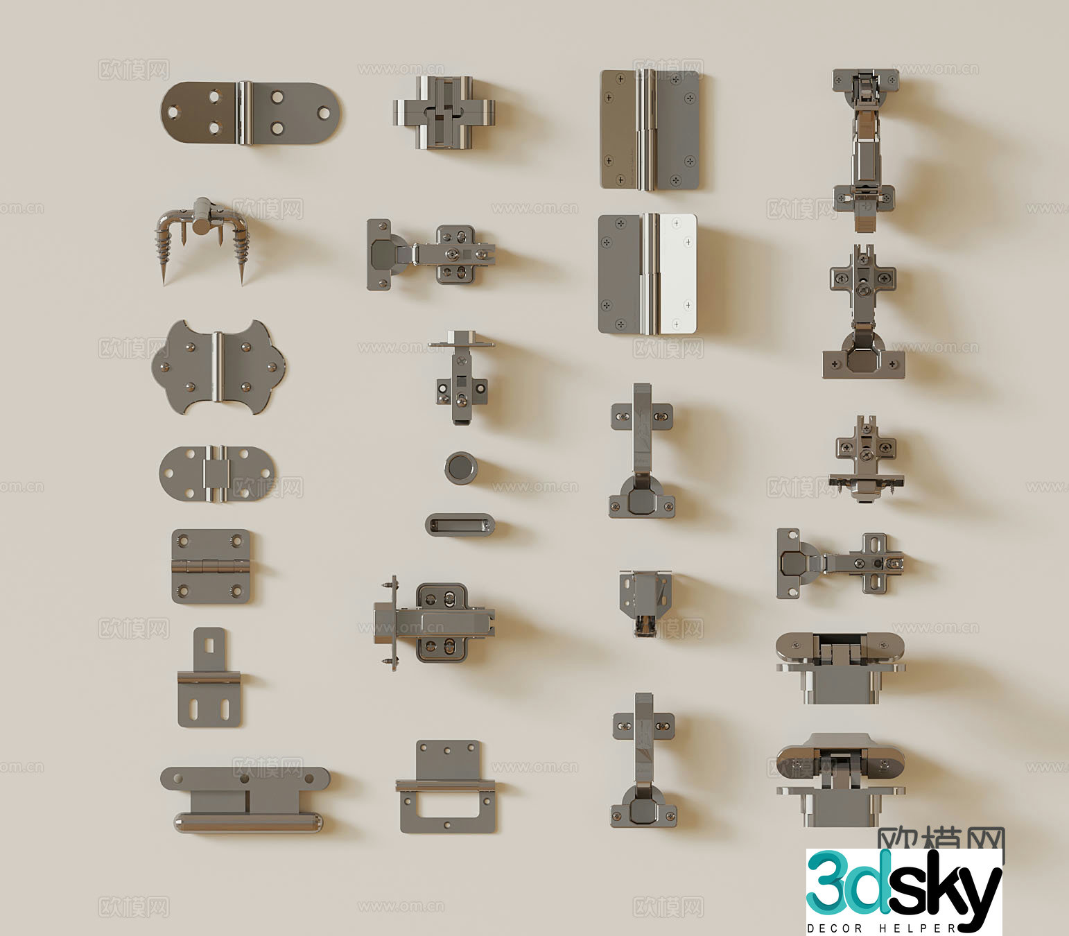 Screws Modern hardware screws 3d model