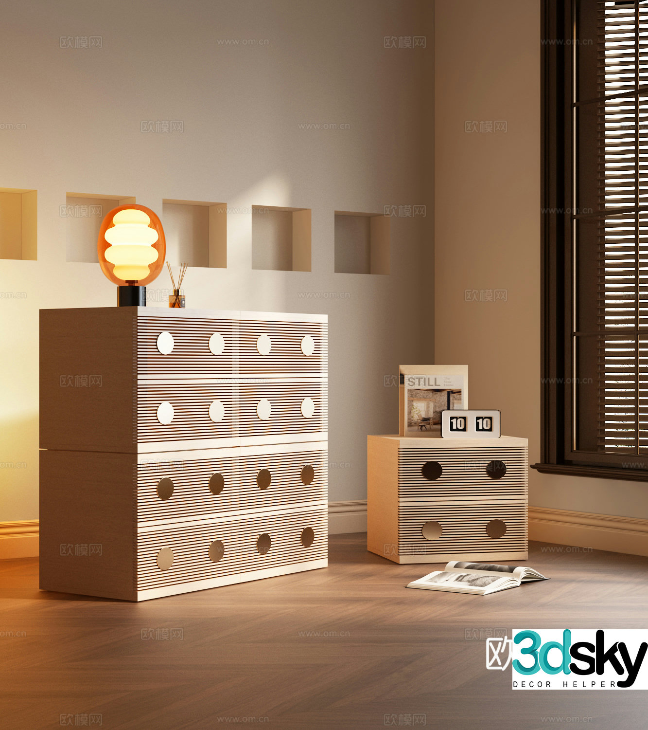 Modern night table 3d model