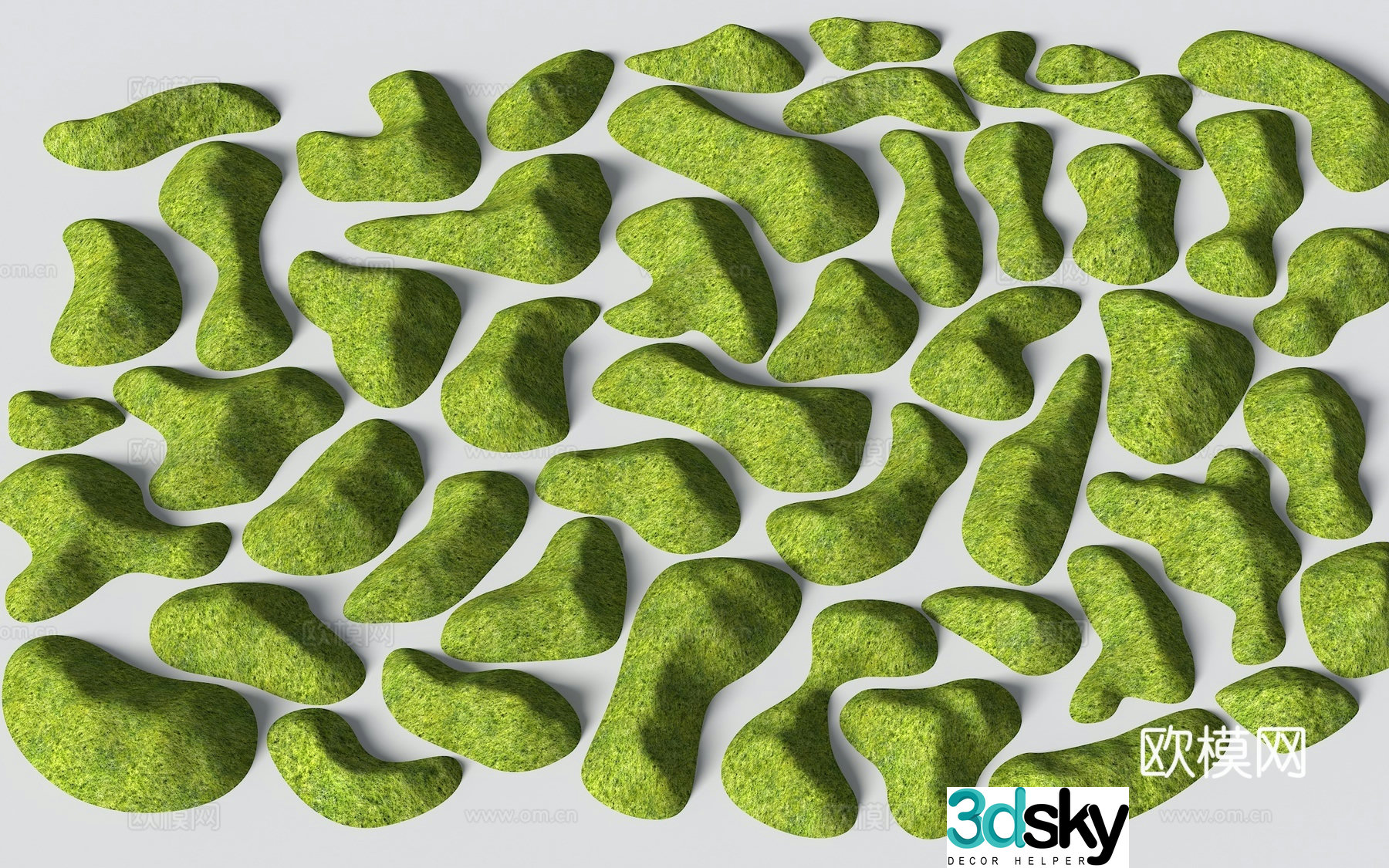 Modern micro-terrain grass slope hill bun small soil slope dry landscape green island courtyard landscape landscape 3d model