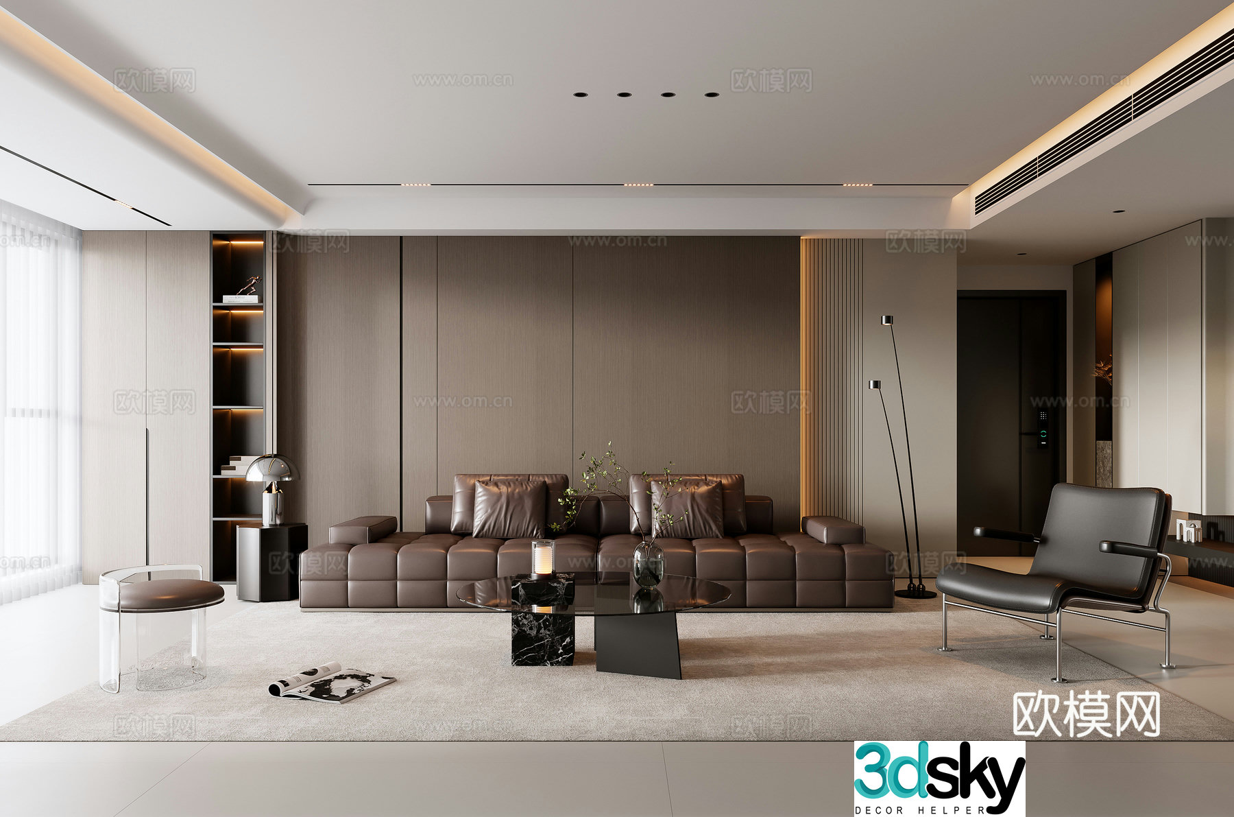 Italian living room 3d model