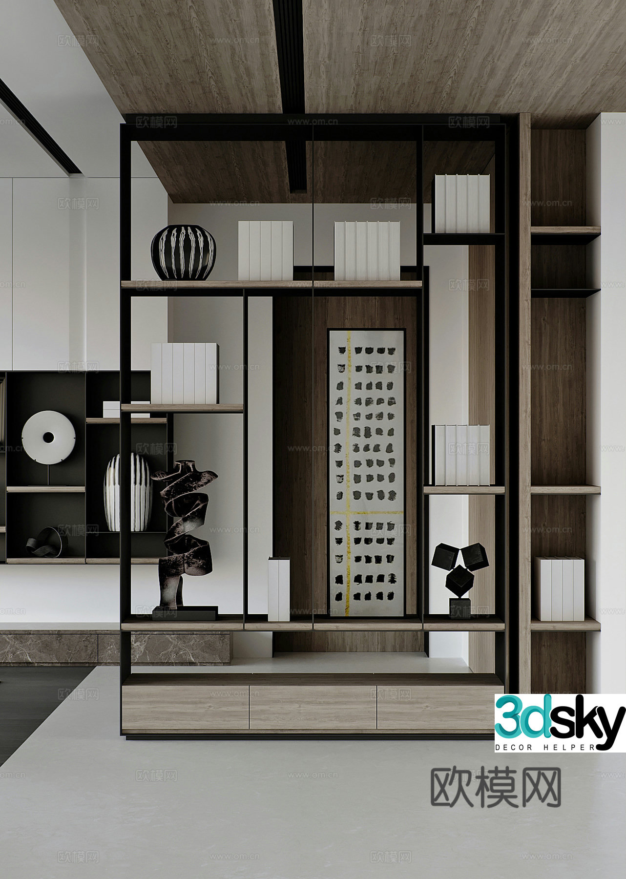 Modern decorative cabinet 3d model