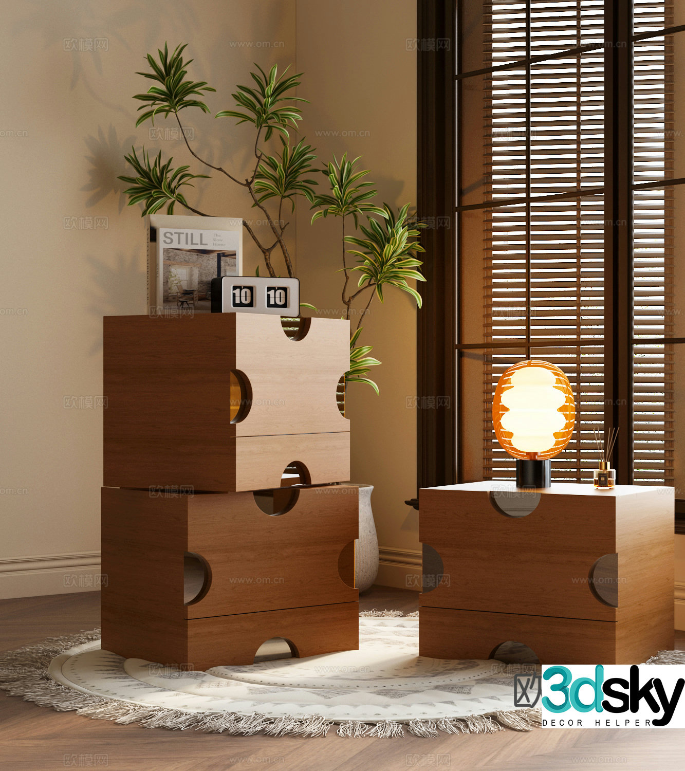 Modern night table 3d model