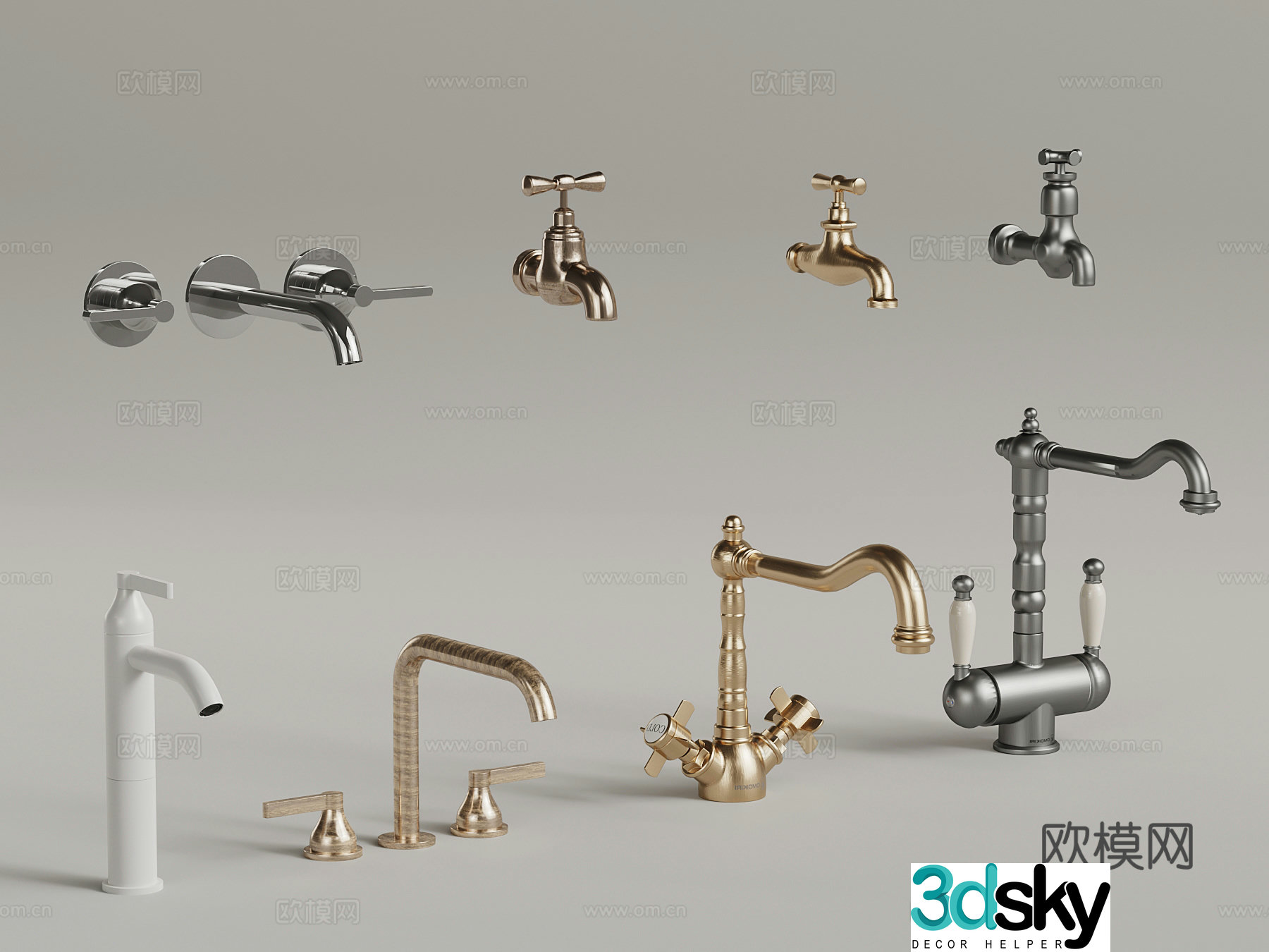 Modern faucet Wall drainage faucet Dopamine faucet 3D model