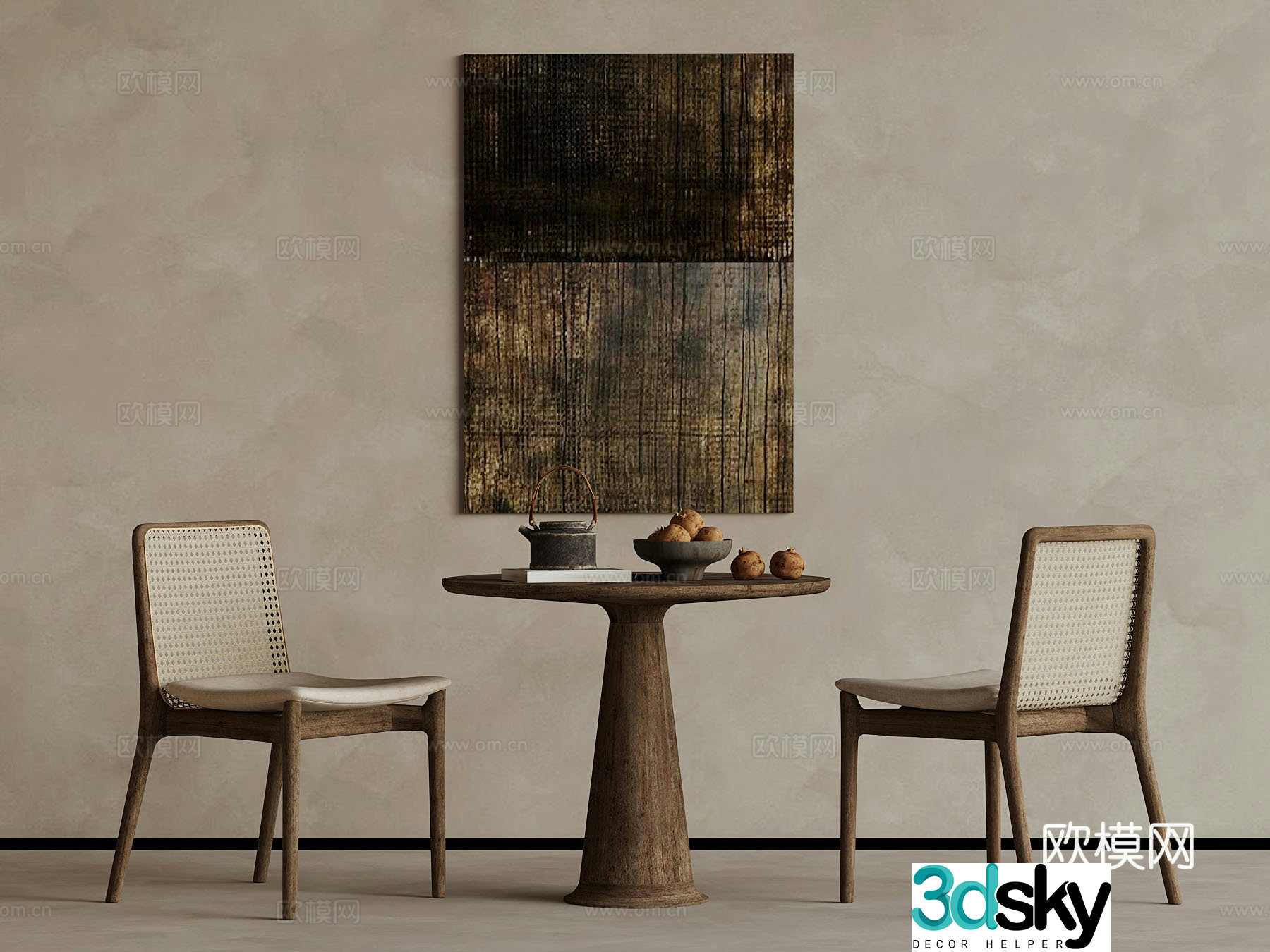 Wasabi casual table and chair 3D model