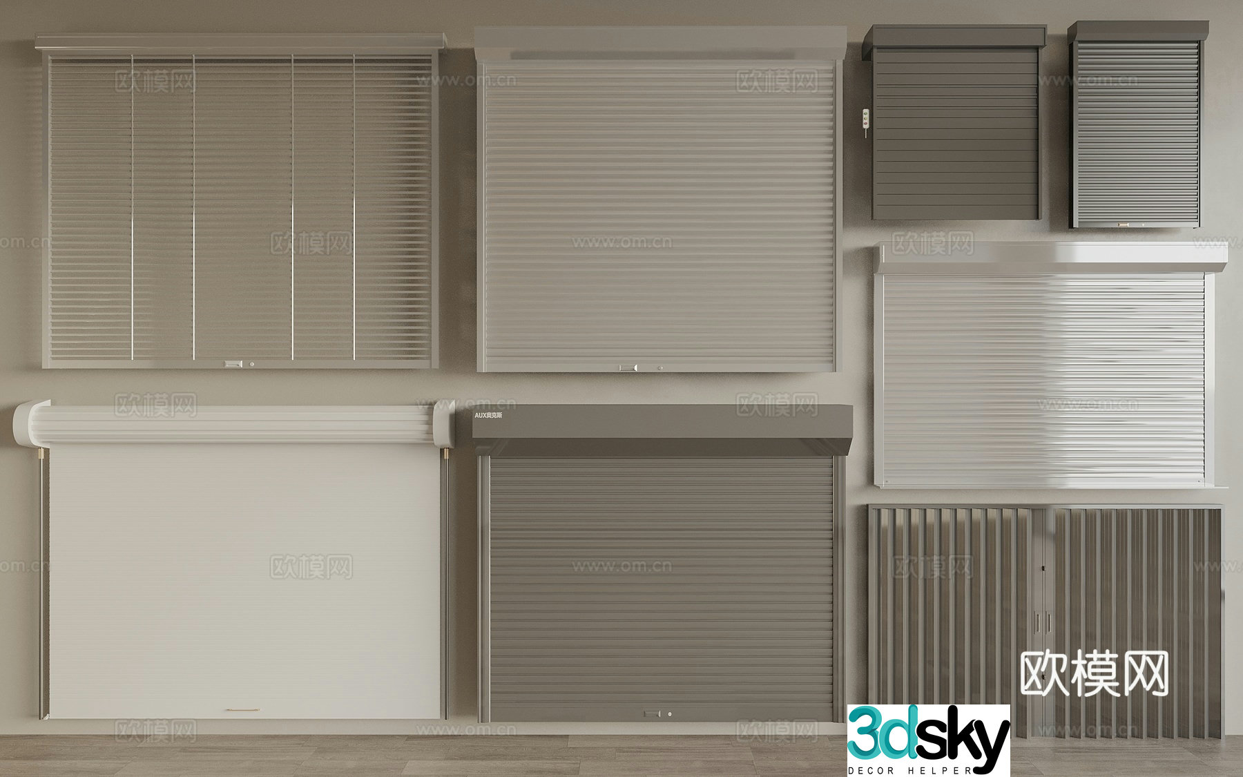 Rolling shutter door Rolling shutter door Garage door Factory warehouse door Shop rolling shutter door Stainless steel rolling shutter door 3D model