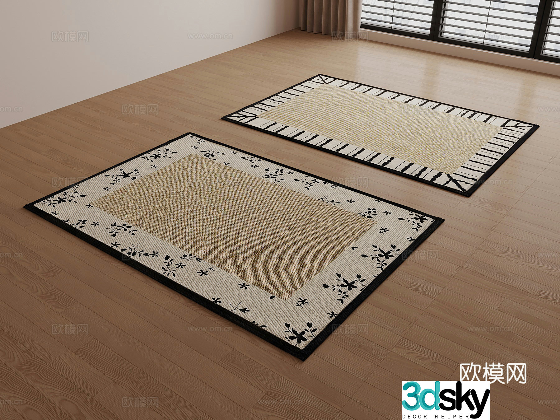 Middle-aged carpet fabric soft decoration 3D model